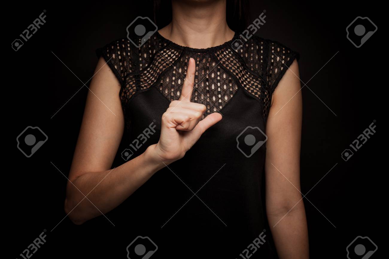 Sign Language Of Word " Lord " Stock Photo, Picture and Royalty