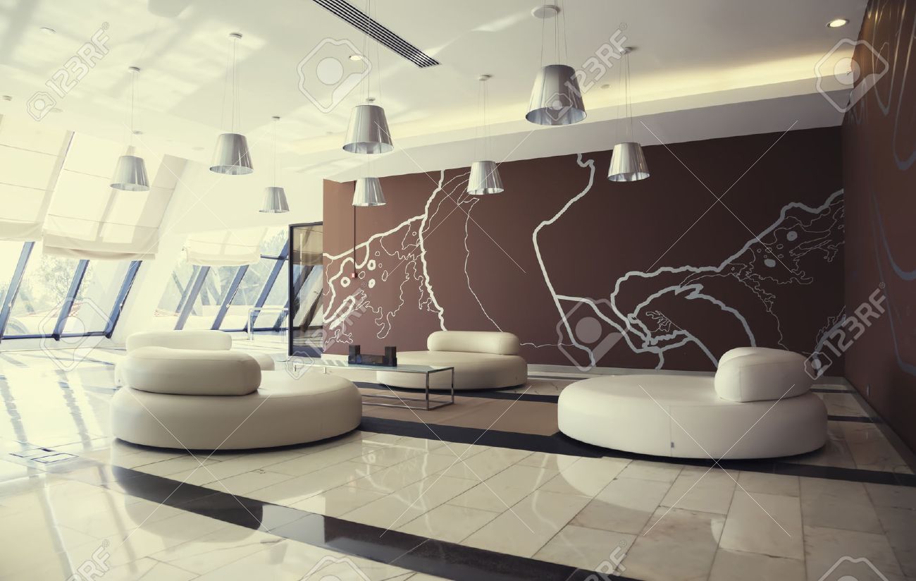decoration of entree hall in modern hotel in portugal stock photo decoration of entree hall in modern hotel in portugal stock photo