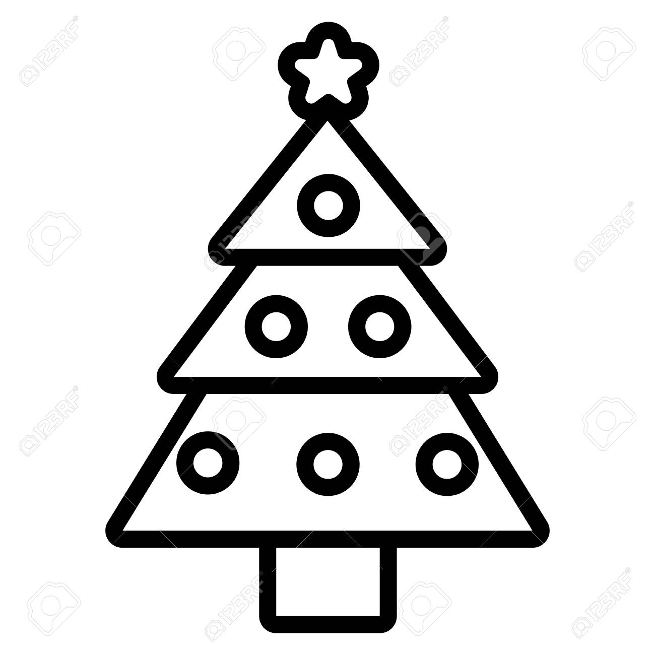 Vector Cartoon Christmas Tree Icon Isolated On White Background Royalty  Free SVG, Cliparts, Vectors, and Stock Illustration. Image 91855145., image size:1300x1300