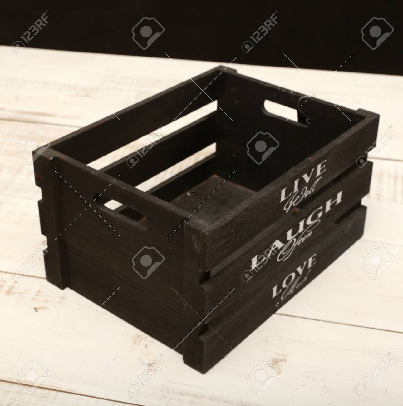 black wooden box