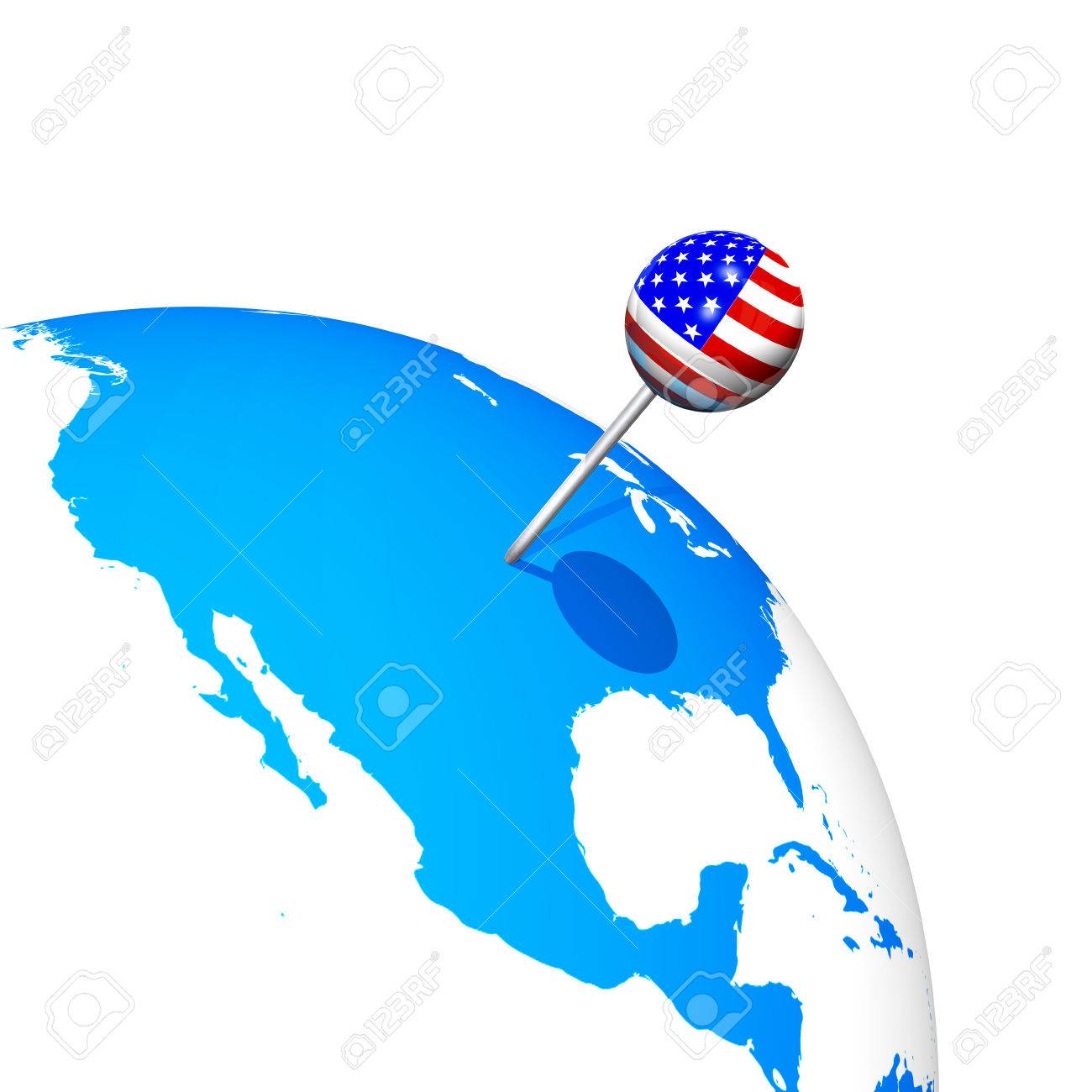 3d usa pin in america map globe stock photo picture and royalty