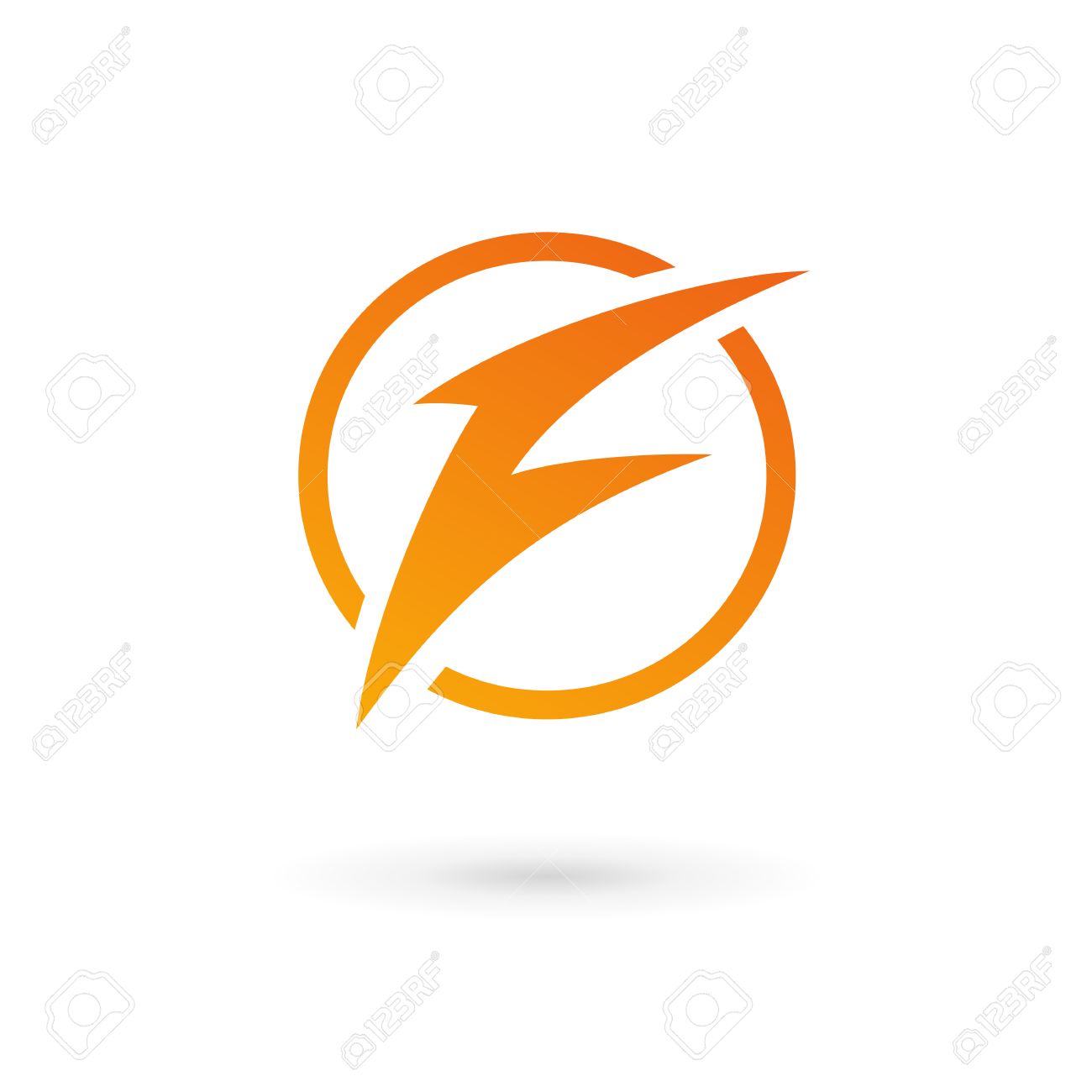 letter f lightning logo icon design template elements royalty free