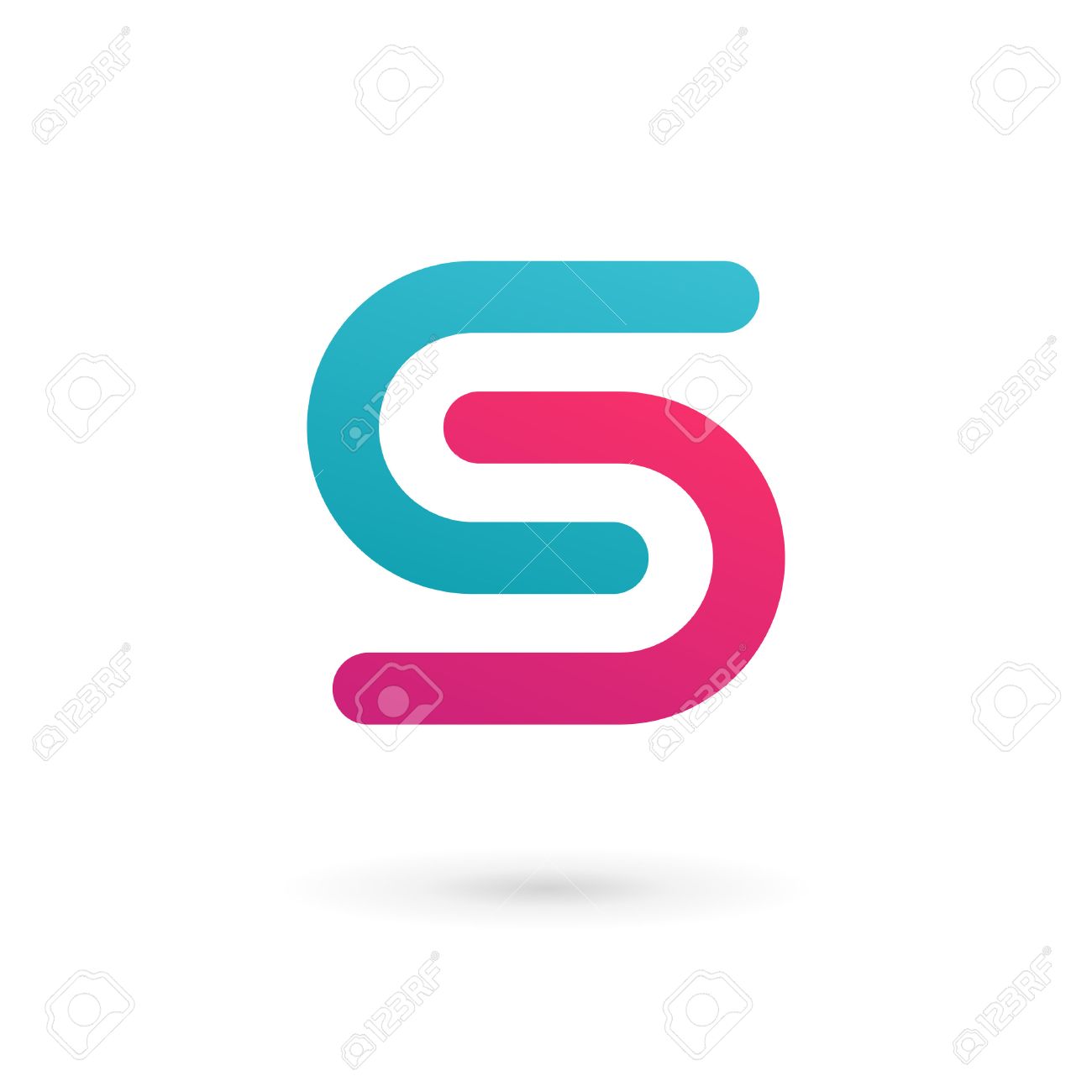 letra s logo icono elementos de plantilla de diseño ilustraciones