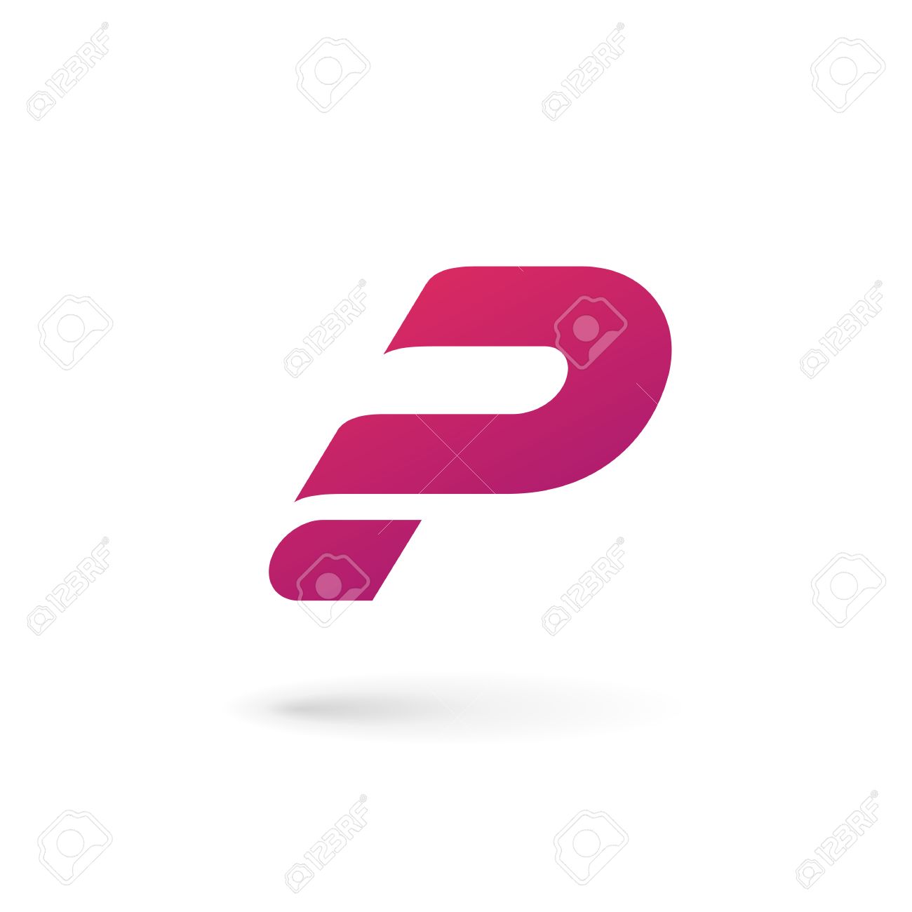 letter p question mark logo icon design template elements royalty