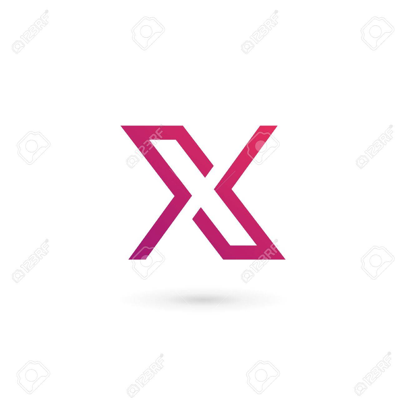 文字 x ロゴ アイコンのデザイン テンプレート要素 ロイヤリティフリー