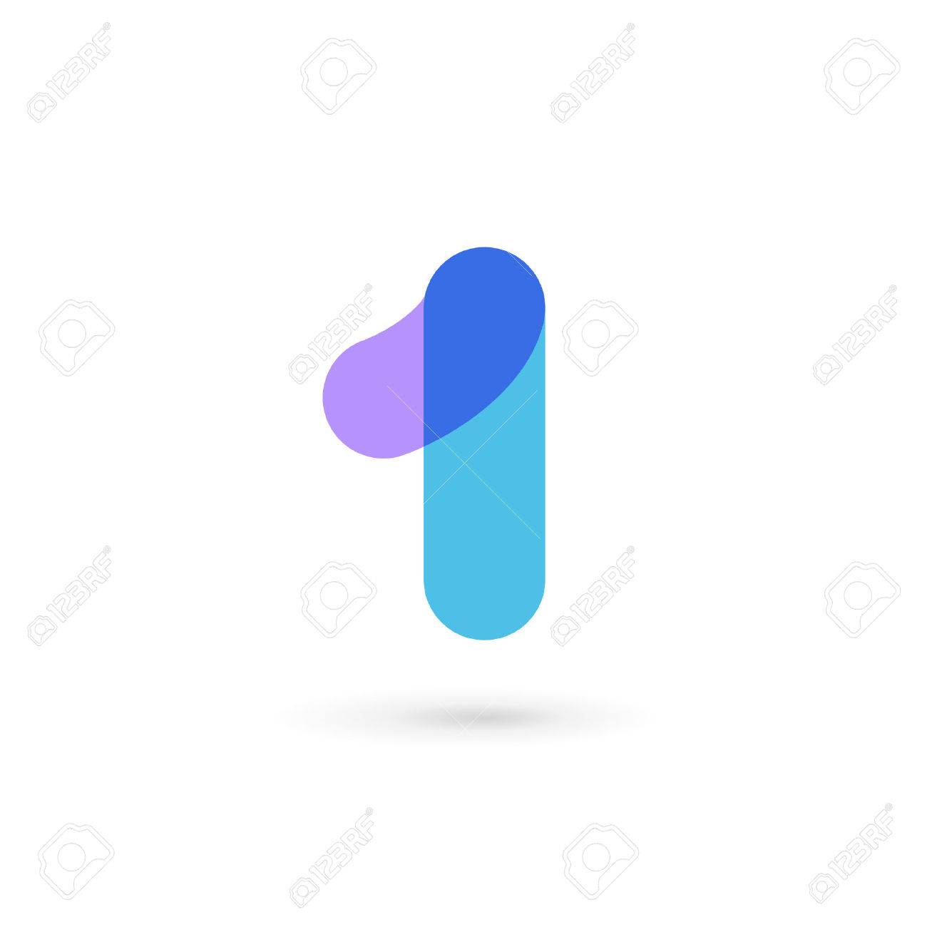 número uno 1 logo elementos de plantilla icono del diseño