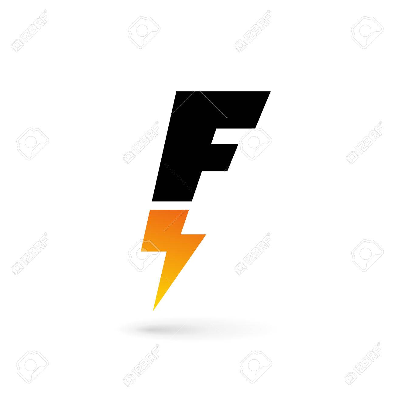 letter f lightning logo