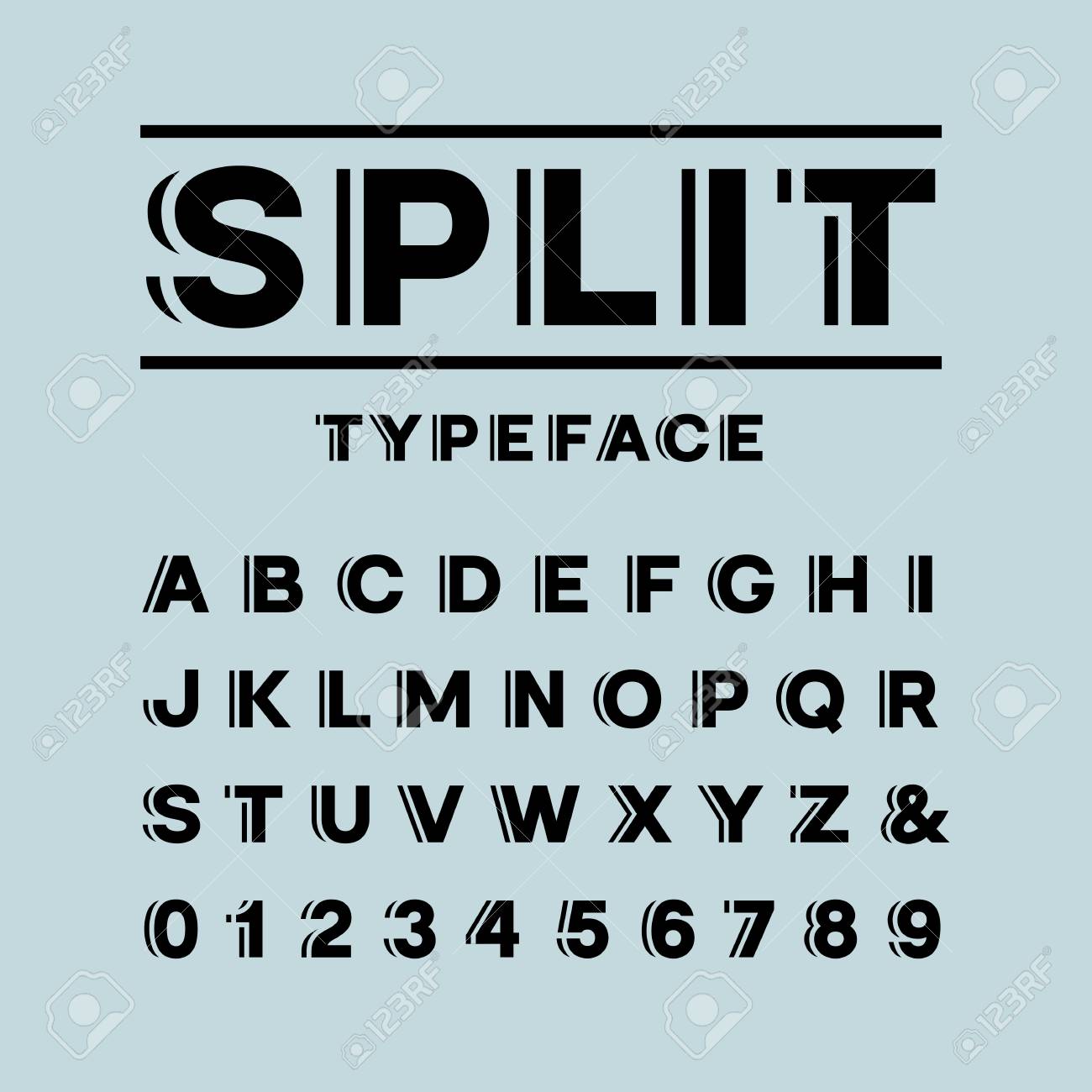 太字のフォントです ベクトル分割効果文字と数字とアルファベット のイラスト素材 ベクタ Image 太字のフォントです ベクトル分割効果文字と数字とアルファベット のイラスト素材 ベクタ Image