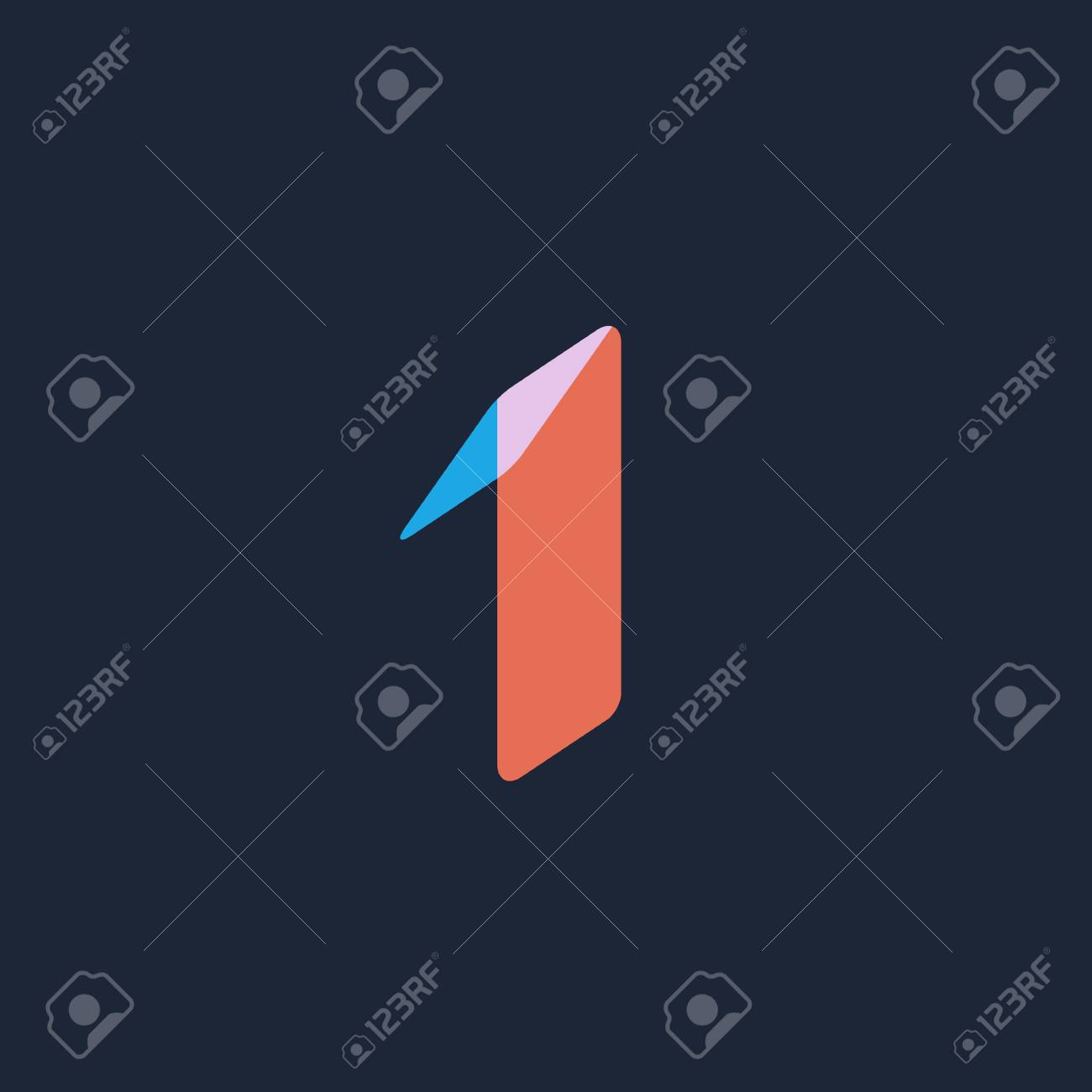 number 1 logo icon design template elements ロイヤリティフリー