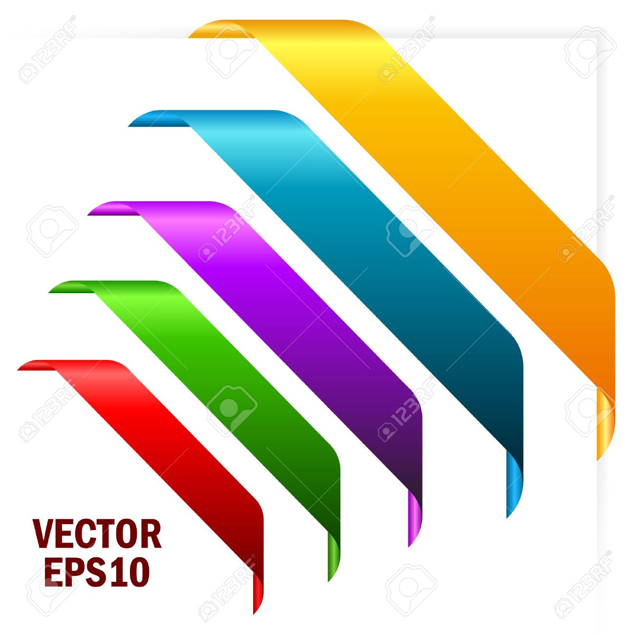 Coloured corner ribbons illustration - 14405406 Coloured corner ribbons illustration - 14405406