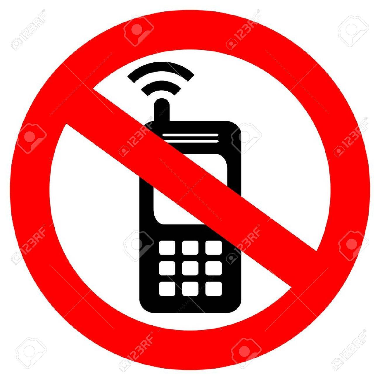 no cell phone sign stock vector 14405400