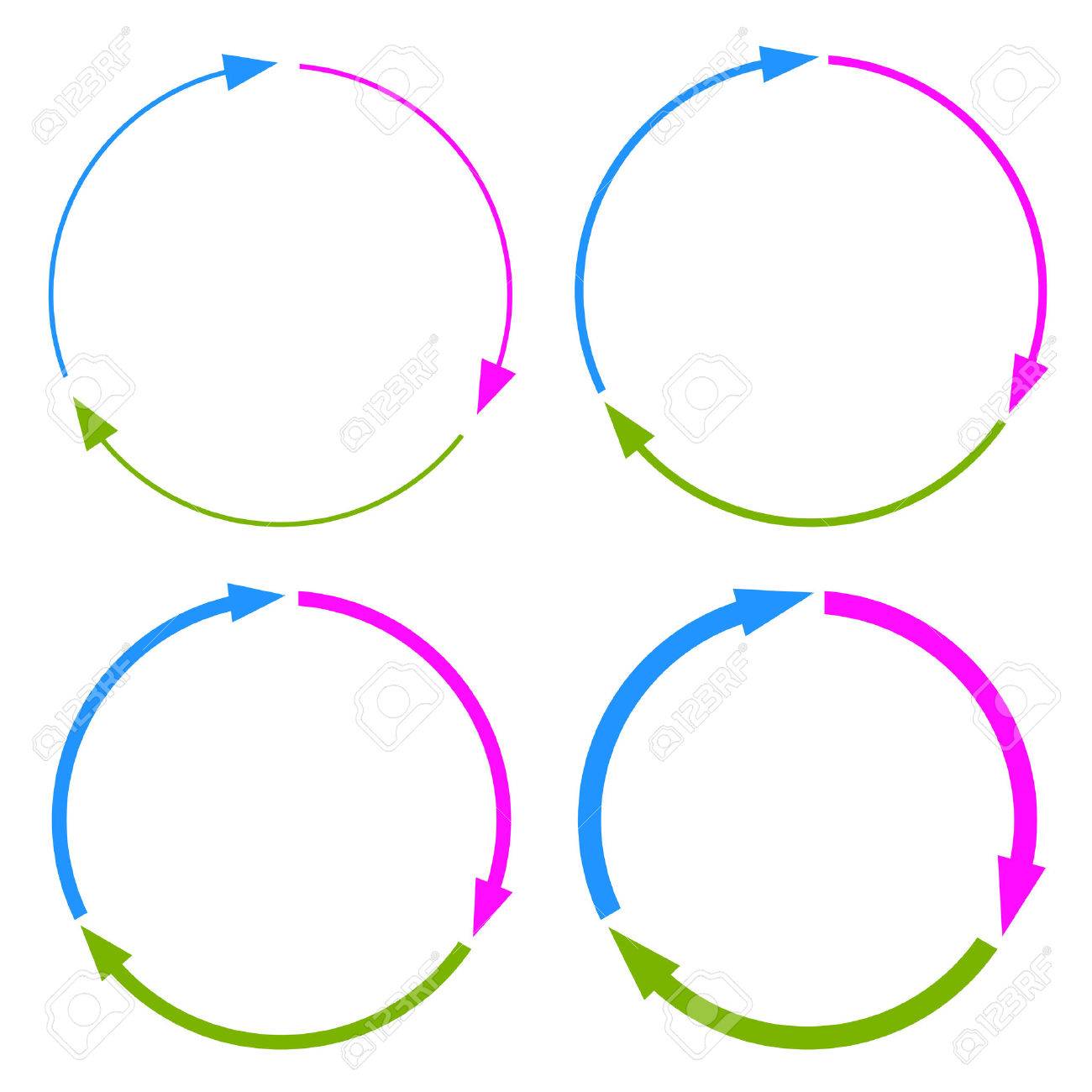 three part arrow circles royalty free cliparts vectors and stock arrow circles