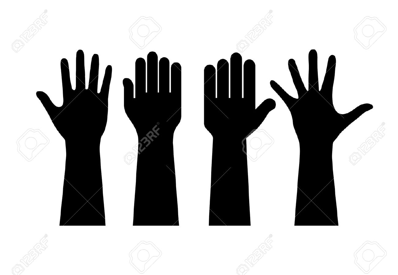 人間の手の輪郭を発生 のイラスト素材 ベクタ Image