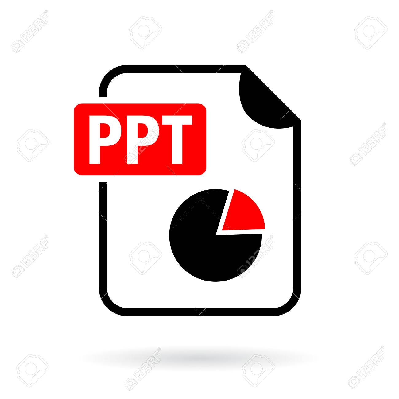 icono de archivo de presentación ppt ilustraciones vectoriales clip