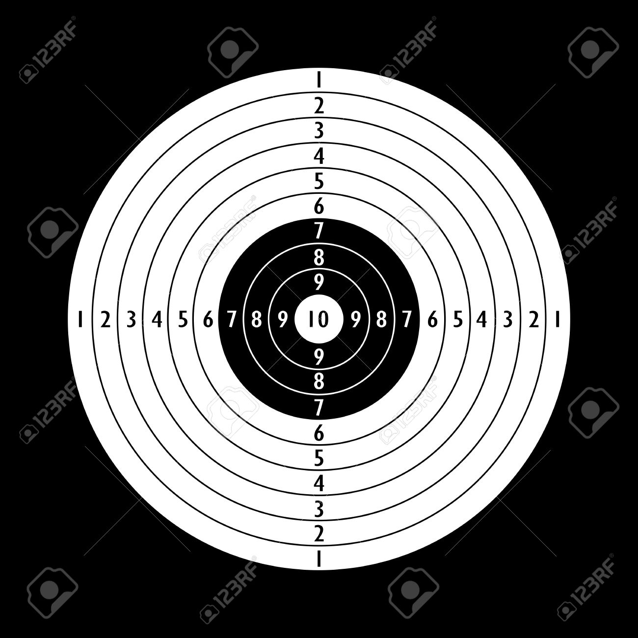 blank shooting target template royalty free cliparts vectors and target template