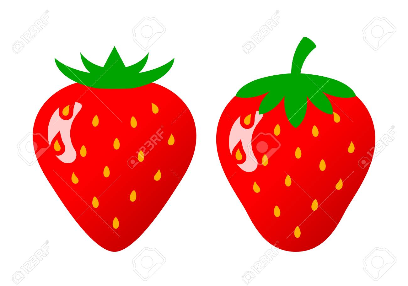 熟したイチゴのベクトルのアイコンを設定 のイラスト素材 ベクタ Image