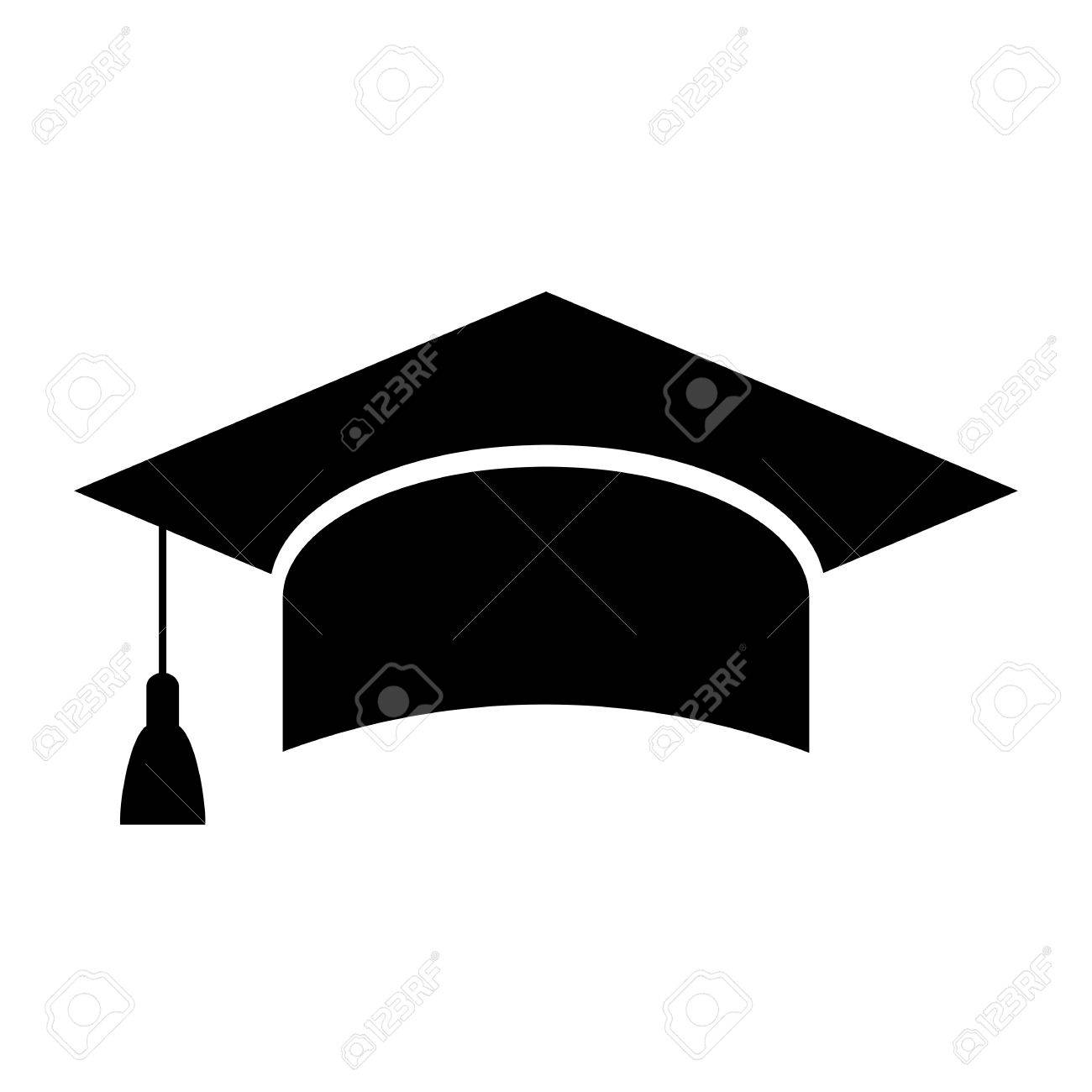 mortarboard academic cap education icon royalty free cliparts