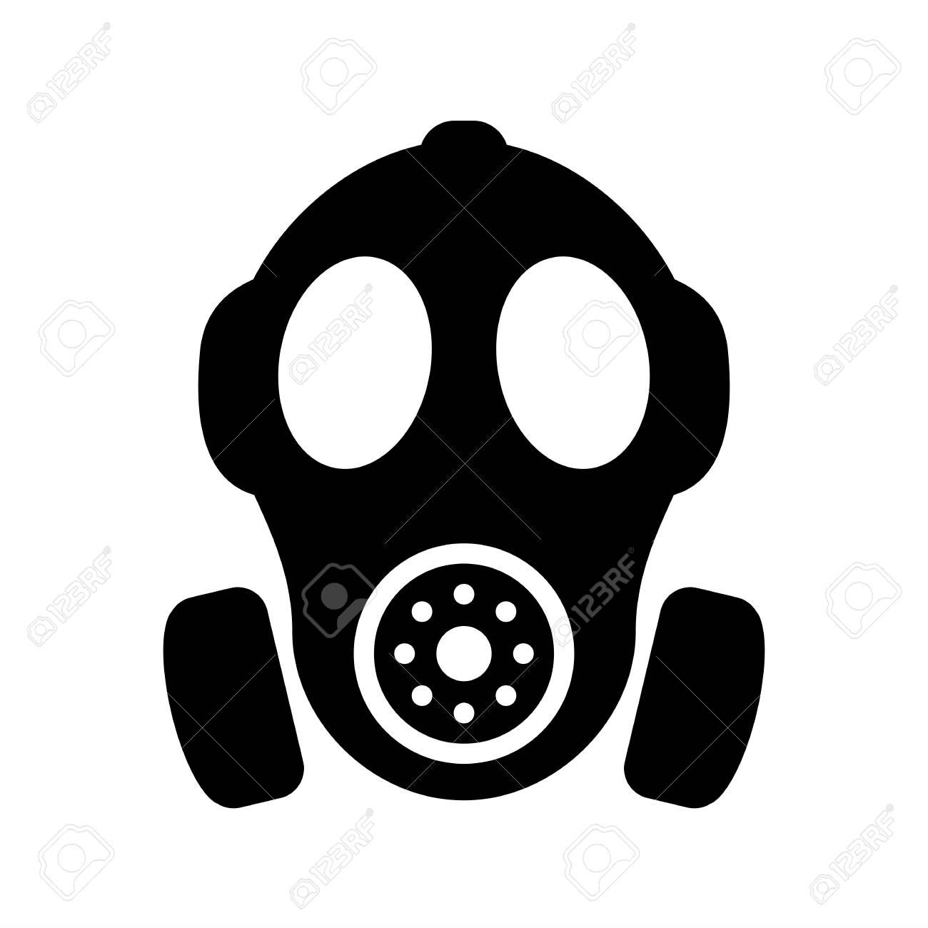 gas mask vector silhouette