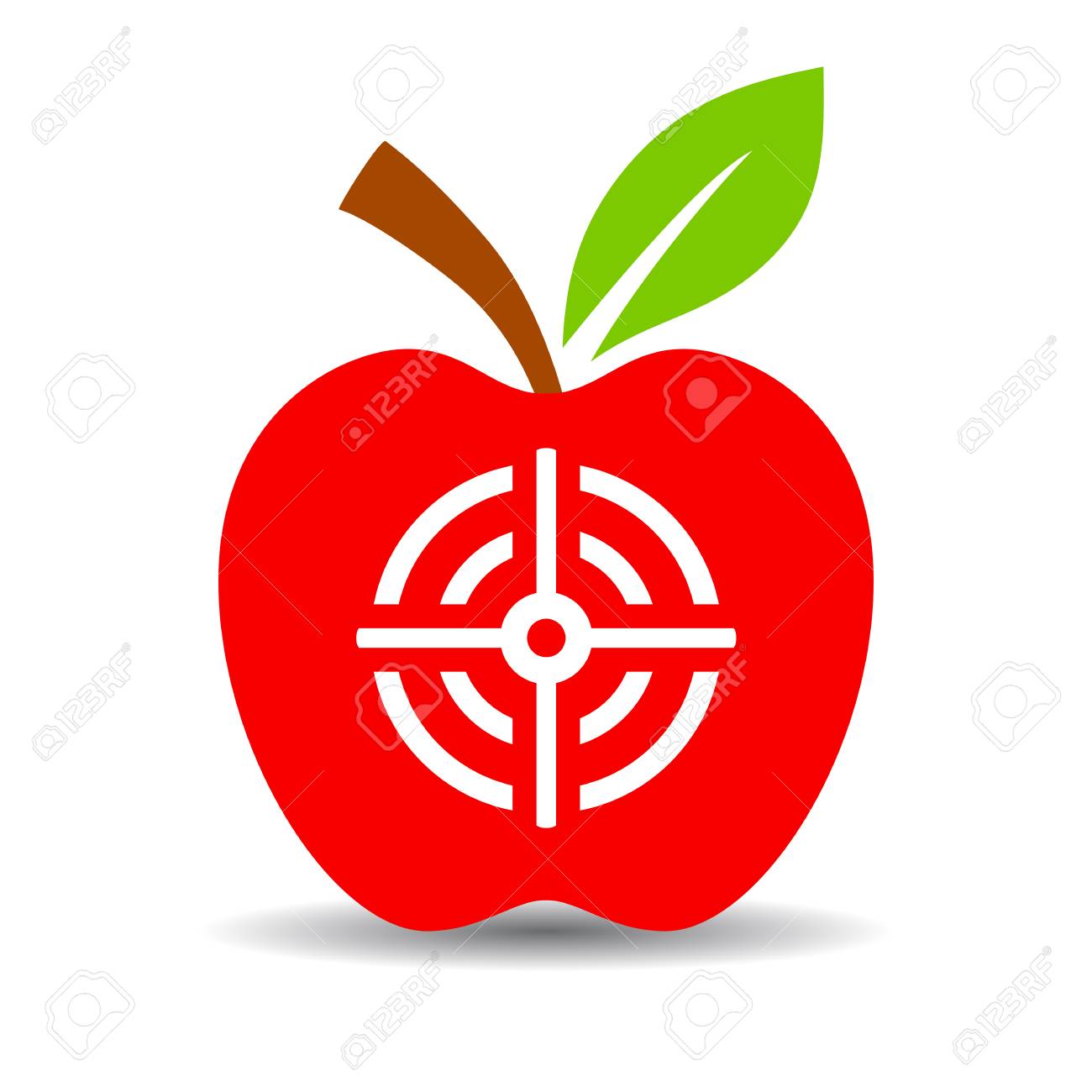 Apple Target Vector Icon Royalty Free 