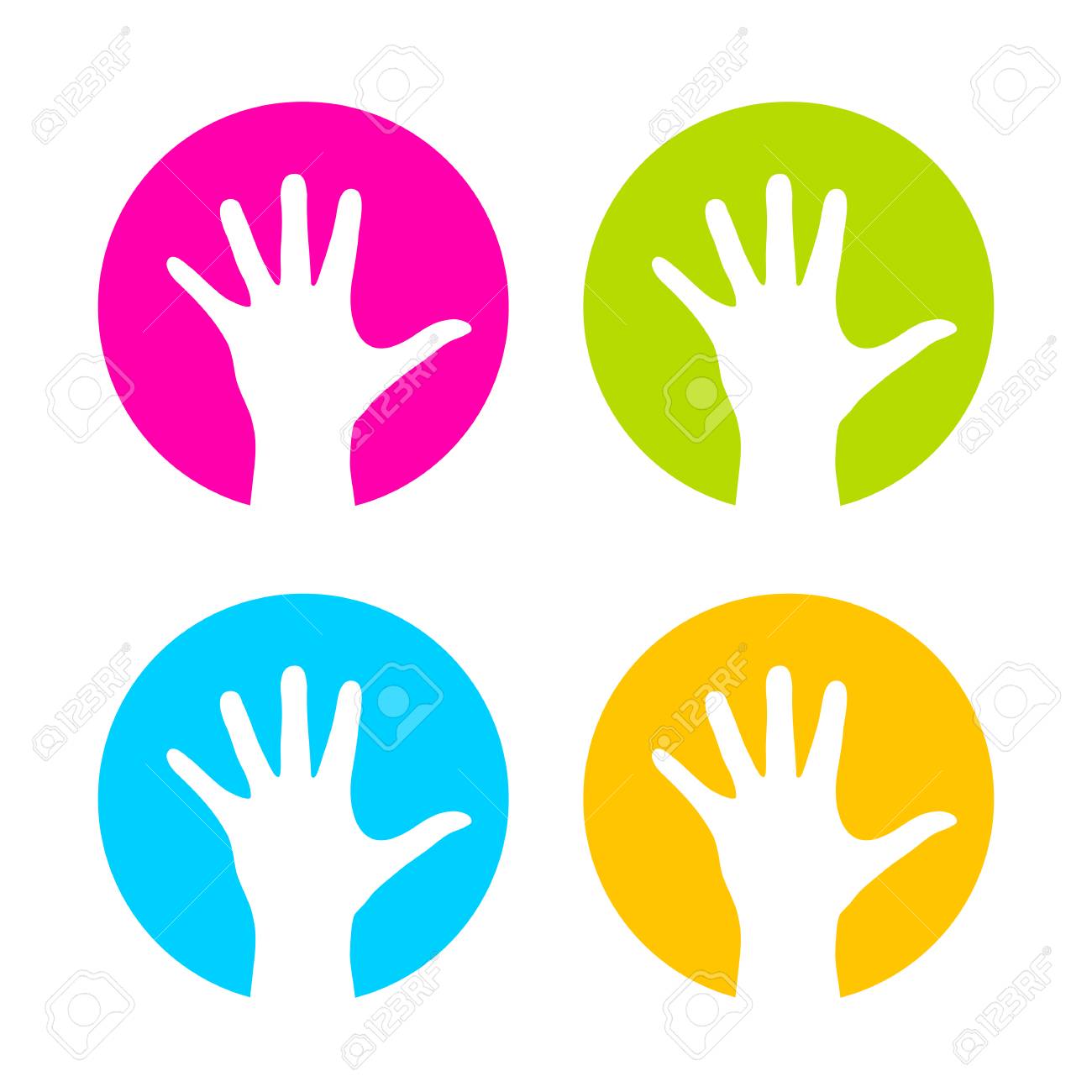 ベクターの手ロゴを発生 のイラスト素材 ベクタ Image