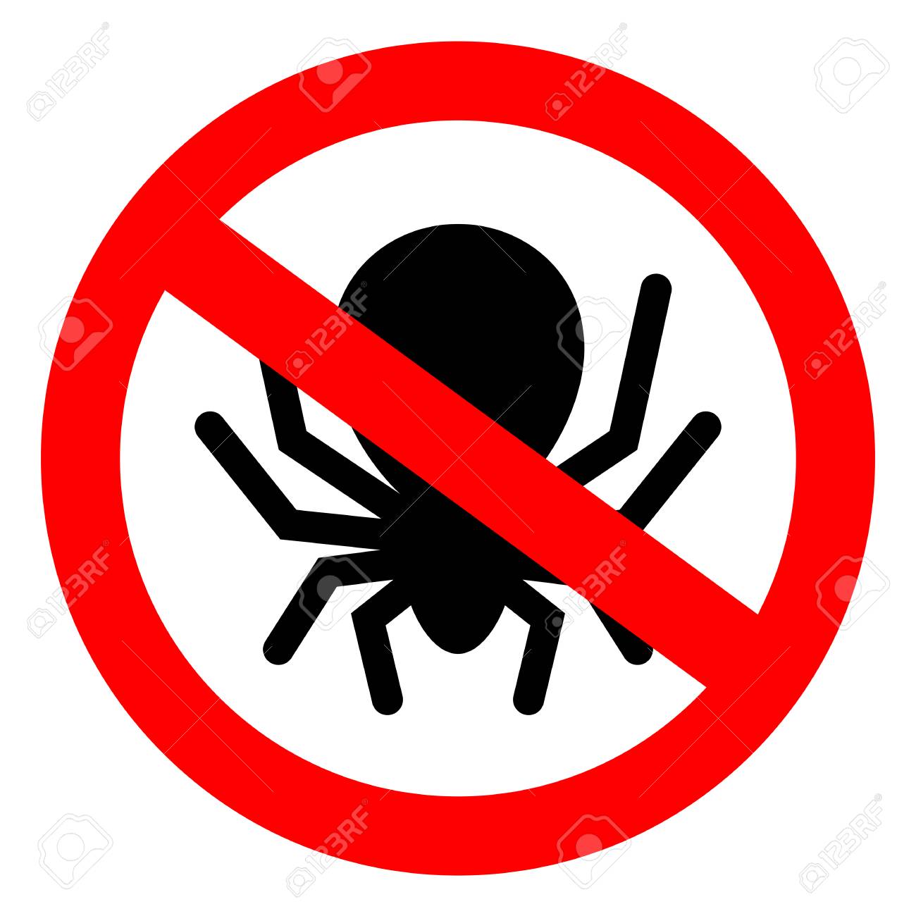 No Bugs Vector Sign Royalty Free 