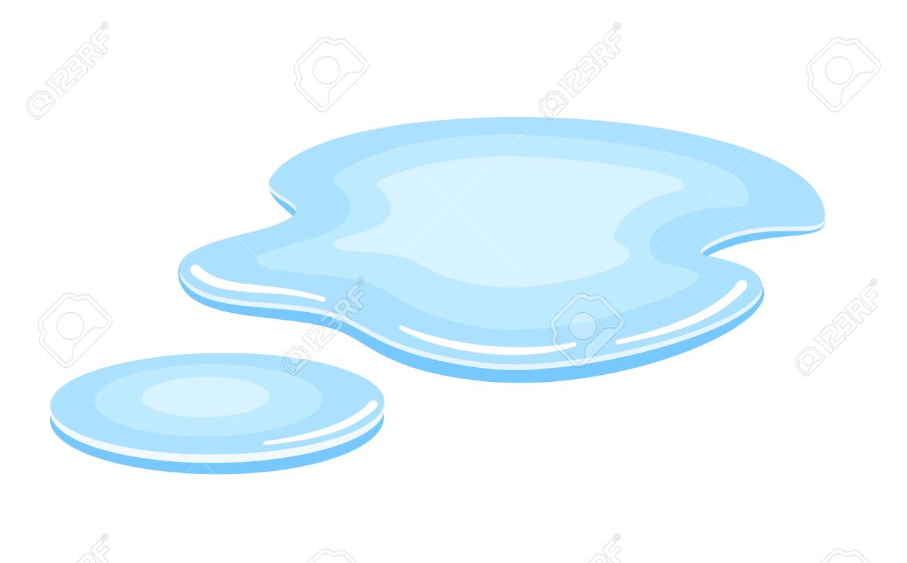 Water Puddle Vector Icon Isolated On White Background Royalty Free Cliparts Vectors And Stock Illustration Image 134792615