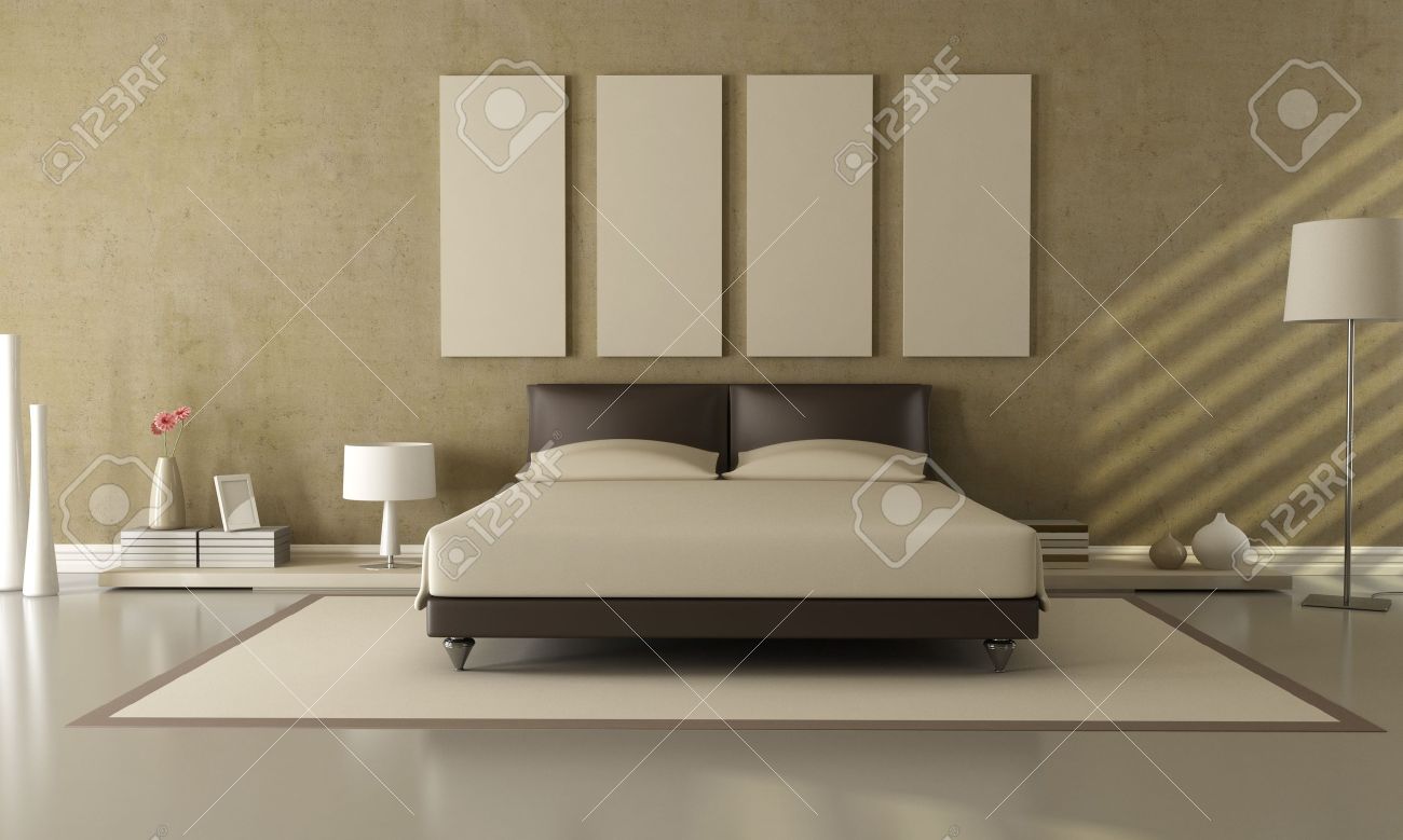 elegant modern brown and beige bedroom stock photo, picture and elegant modern brown and beige bedroom stock photo, picture and