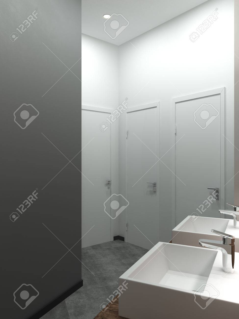 Badezimmer Modernen Stil. Compromising Mit Holz Und Beton, Perfekt ... Badezimmer Modernen Stil. Compromising Mit Holz Und Beton, Perfekt ...