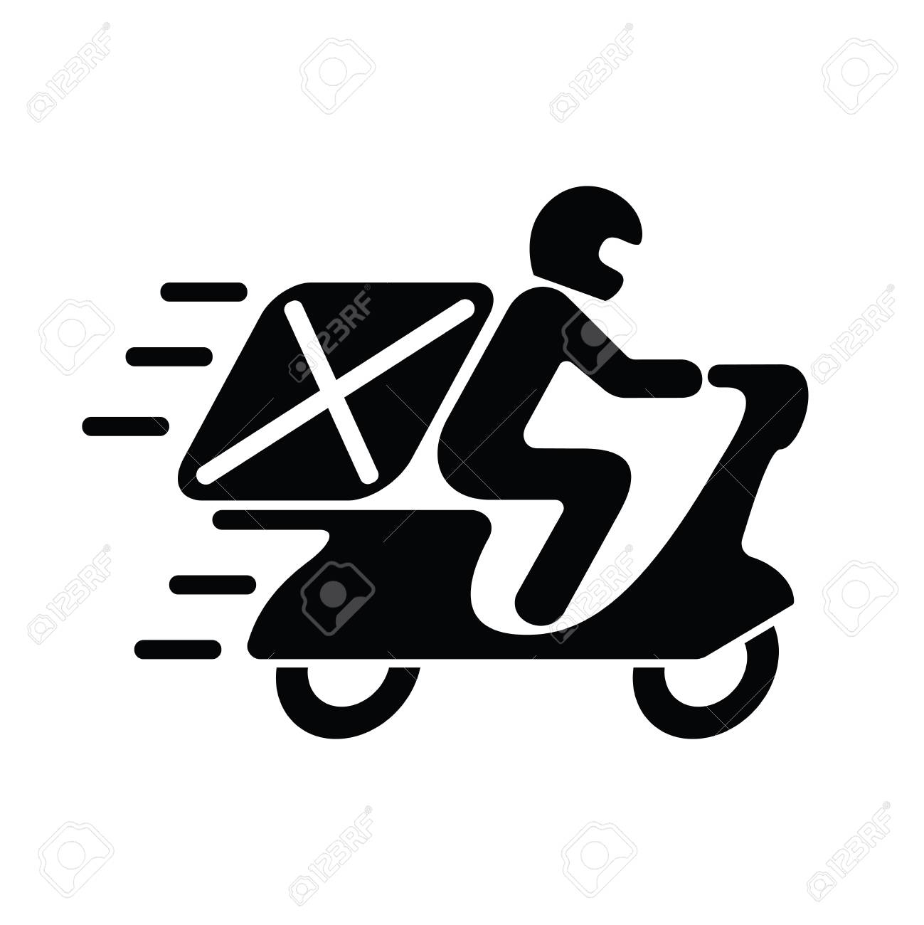 Shipping fast delivery man ridding motorcycle icon symbol, Pictogram flat design for apps and websites, Isolated on white background, Vector illustration - 118677647 Shipping fast delivery man ridding motorcycle icon symbol, Pictogram flat design for apps and websites, Isolated on white background, Vector illustration - 118677647