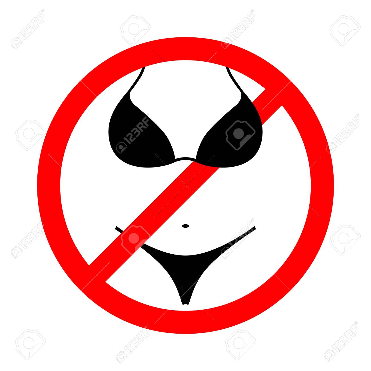 Bikini Symbol Isolated 