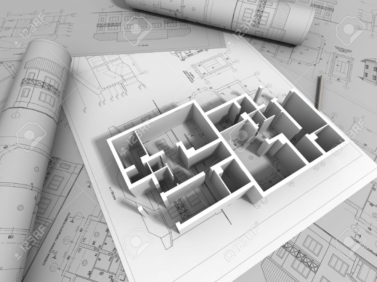 Architecture Drawing 3d 3d plan drawing stock photo, picture and royalty free image. image Architecture Drawing 3d 3d plan drawing stock photo, picture and royalty free image. image