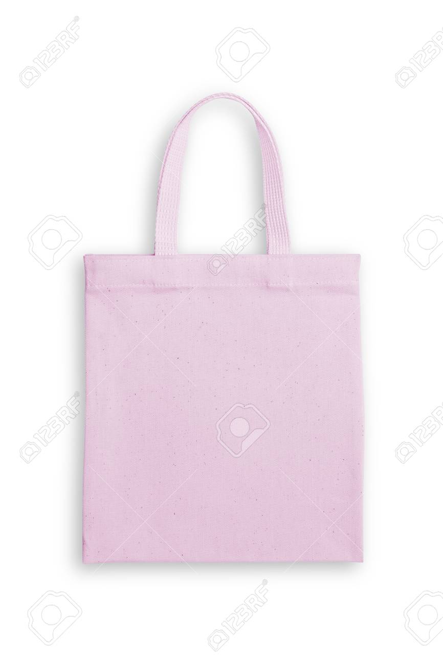 Download Tote Bag Fabric Cloth Shopping Sack Mockup In Pastel Pink Color Stock Photo Picture And Royalty Free Image Image 116284657