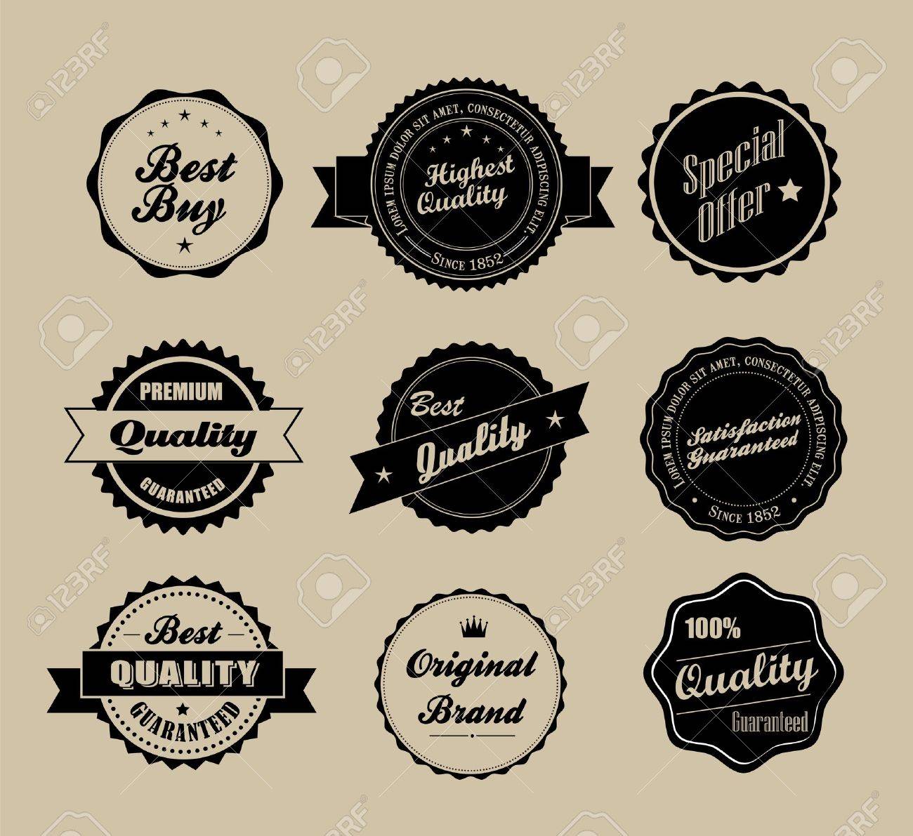 レトロなビンテージ ラベルのイラスト素材 ベクタ Image