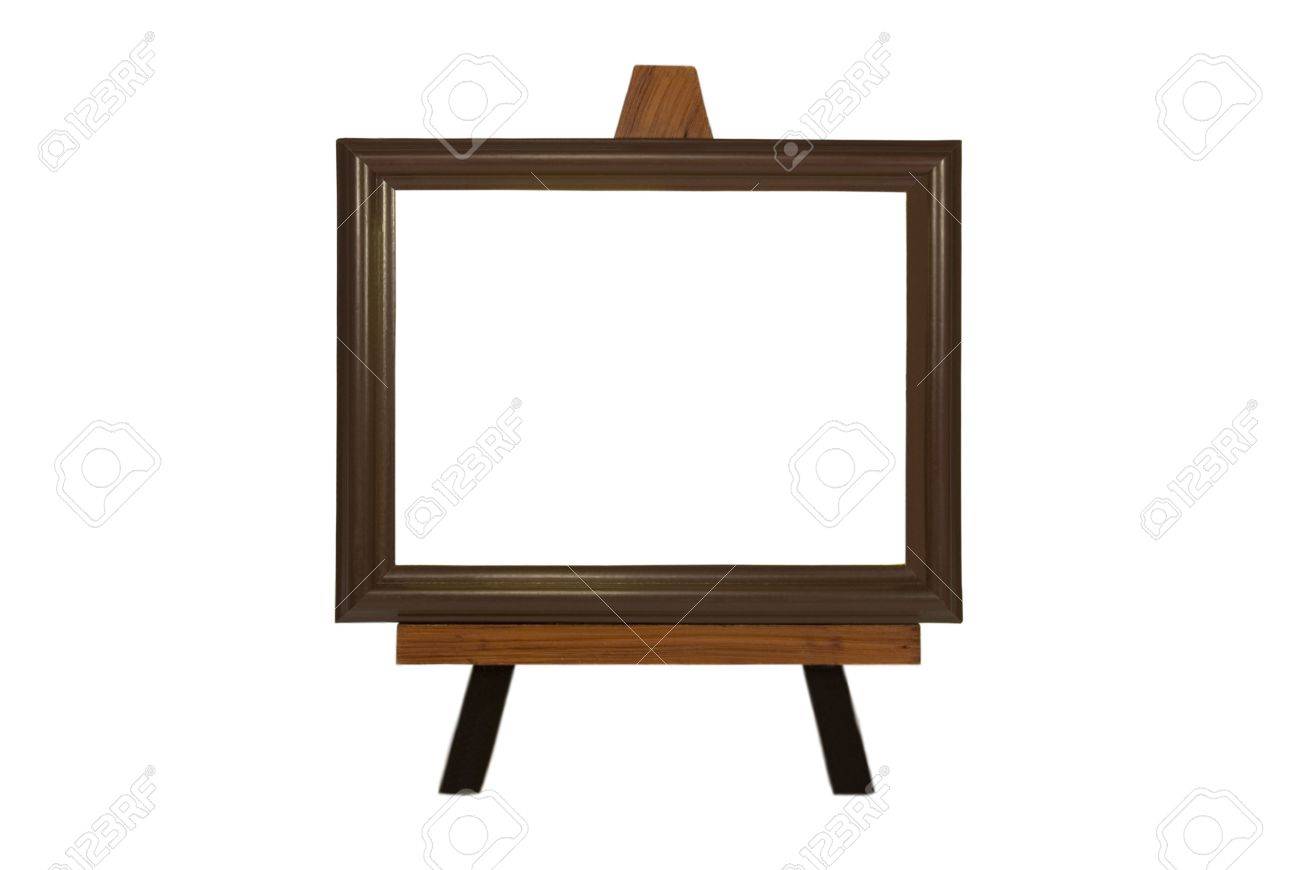 not drawn picture on an easel a blank leaf on a white background