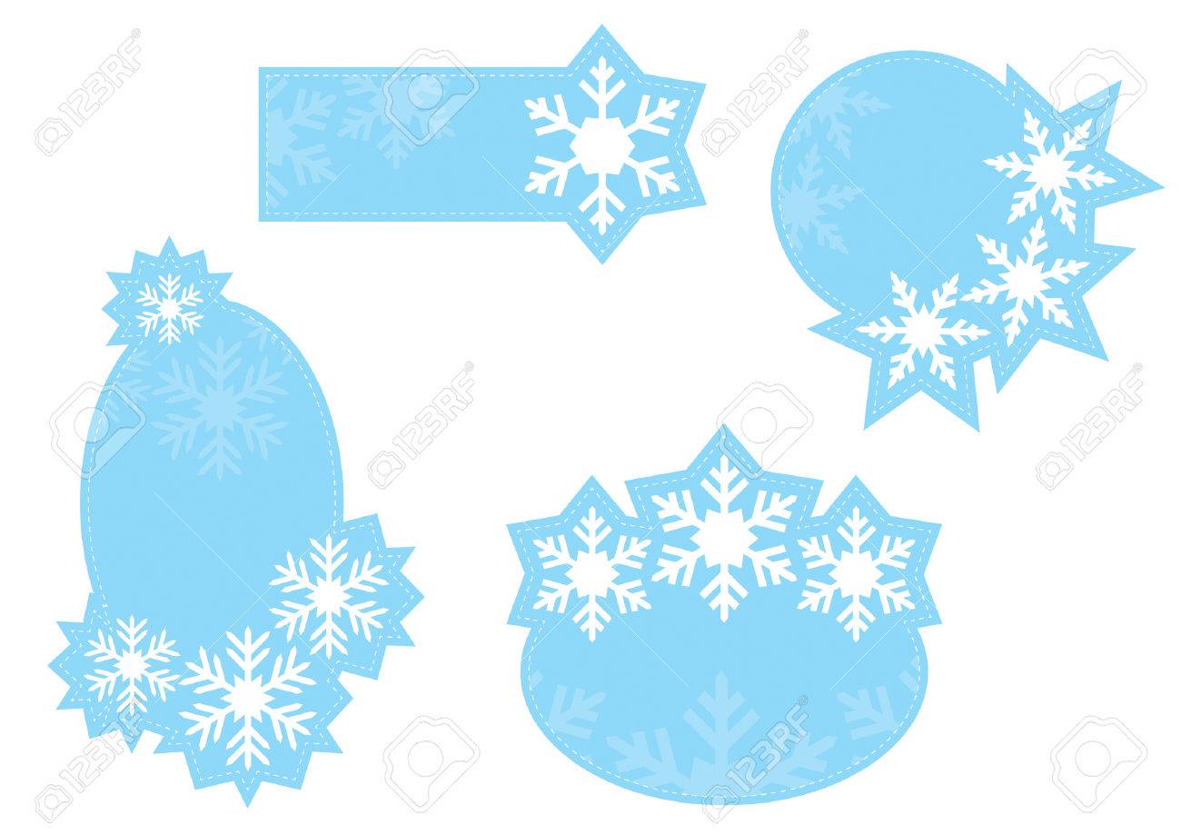 snowflake labels vector royalty free cliparts vectors and stock