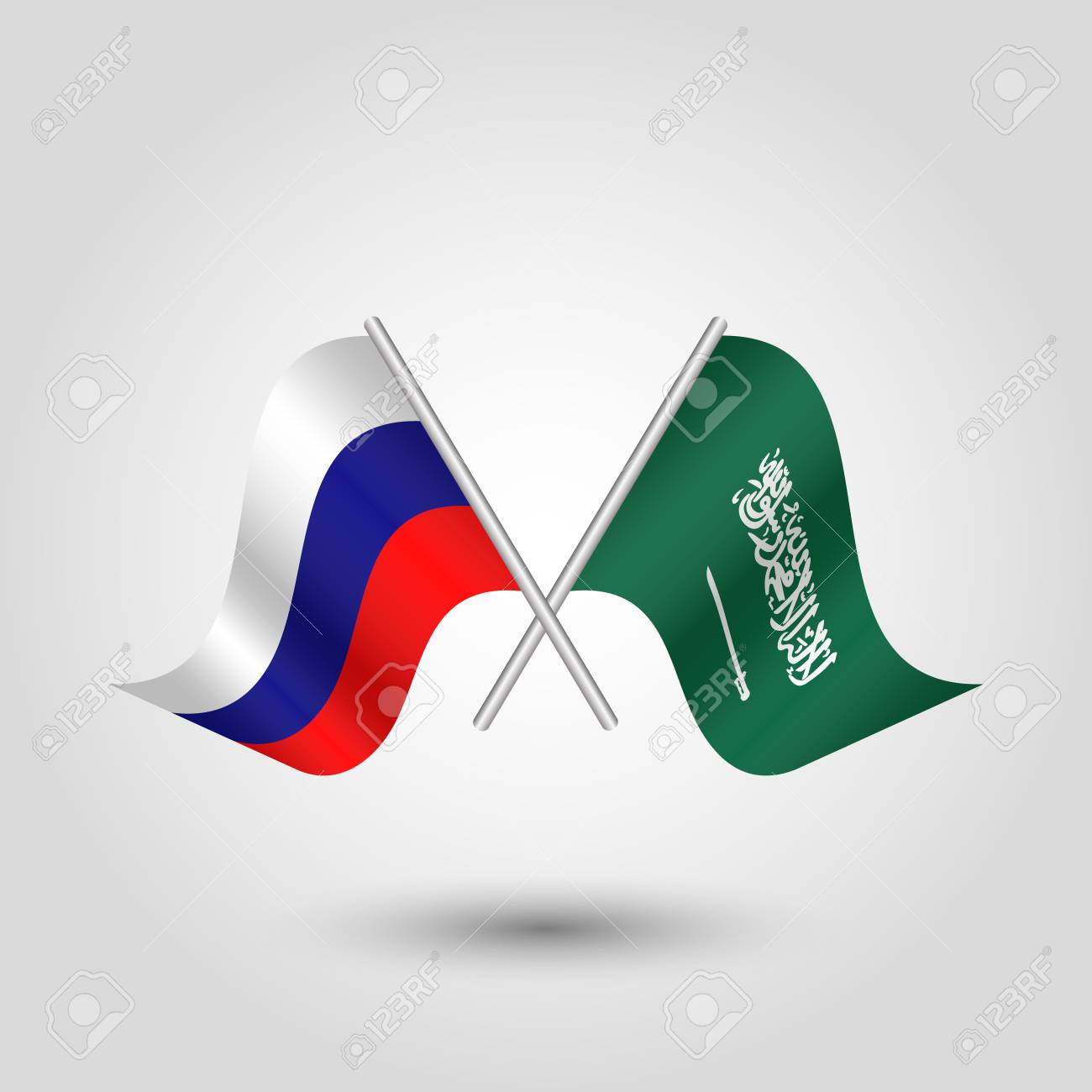 vector two crossed russian