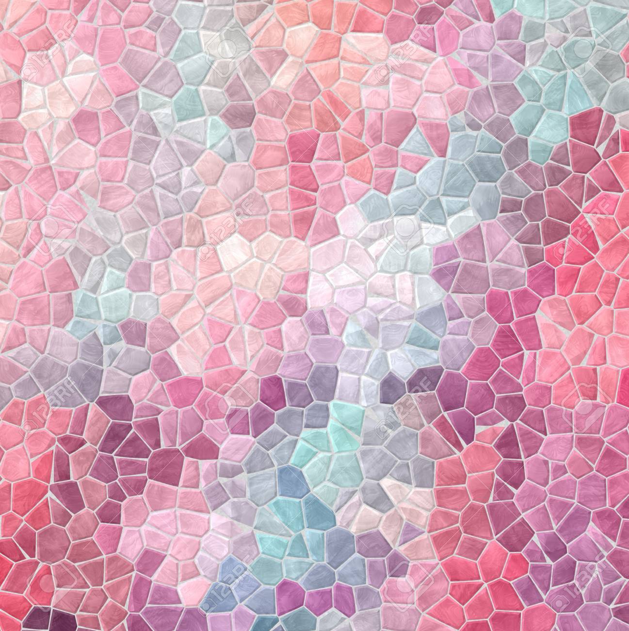 Abstract Nature Marble Plastic Stony Mosaic Tiles Texture Background With Gray Grout Cute Baby Pastel Colors Pink Blue Purple Violet Stock Photo Picture And Royalty Free Image Image