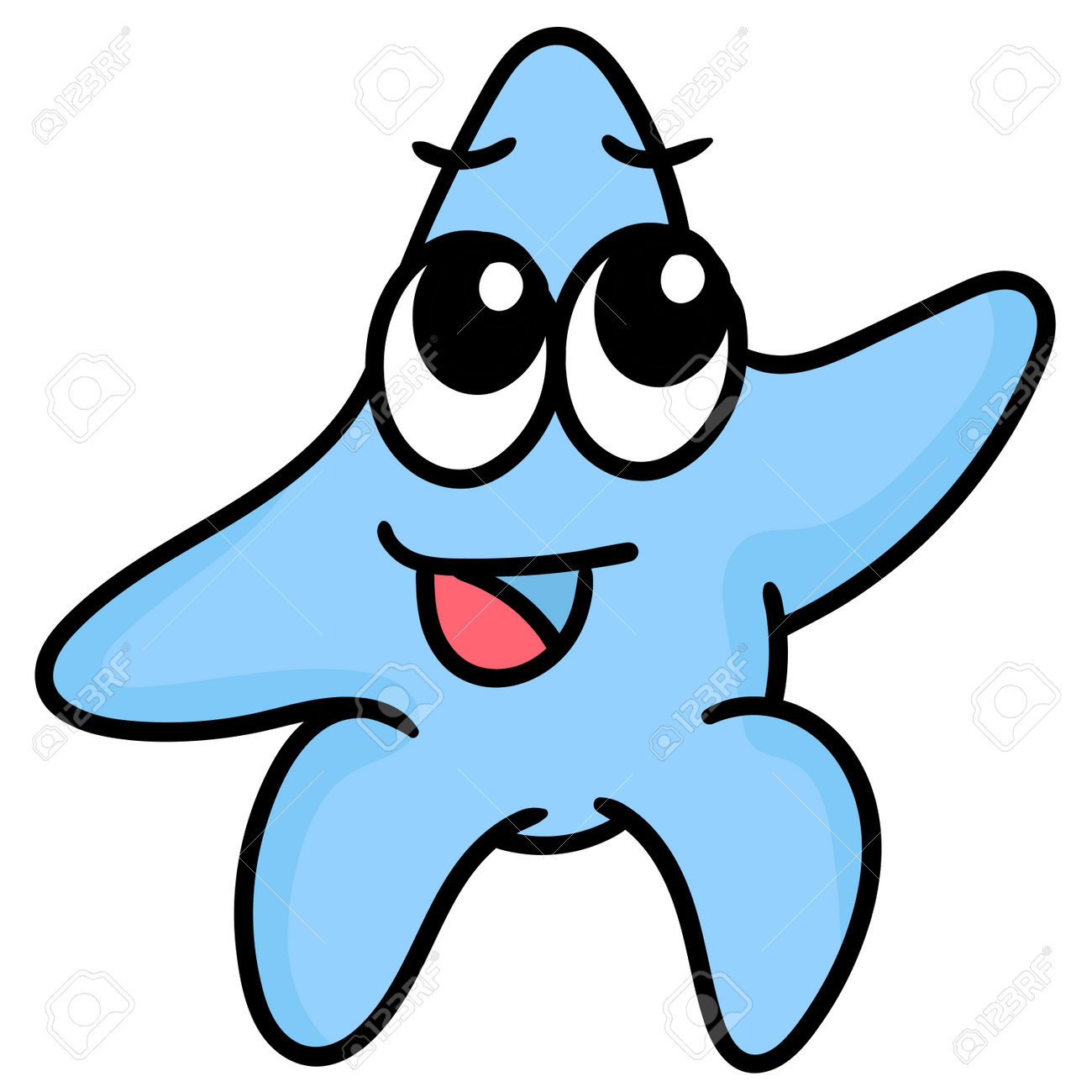 かわいい顔のモーニングスターが座っている、落書きアイコン画像。漫画caharacterかわいい落書き描画のイラスト素材・ベクター Image  162121213