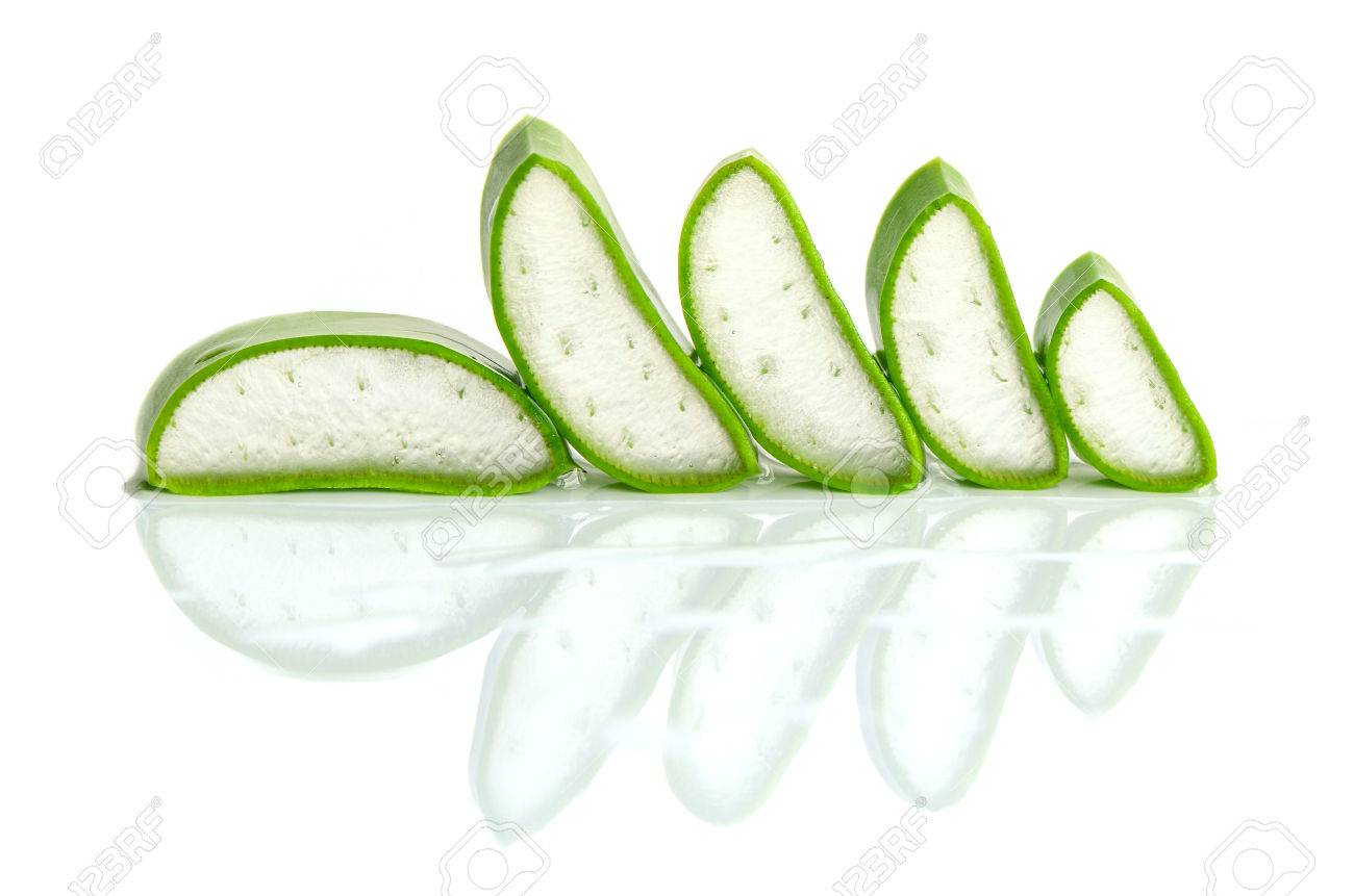 Cut Aloe Vera Leaves Shows Transparent Aloe Vera Gel Inside Stock Photo Picture And Royalty Free Image Image