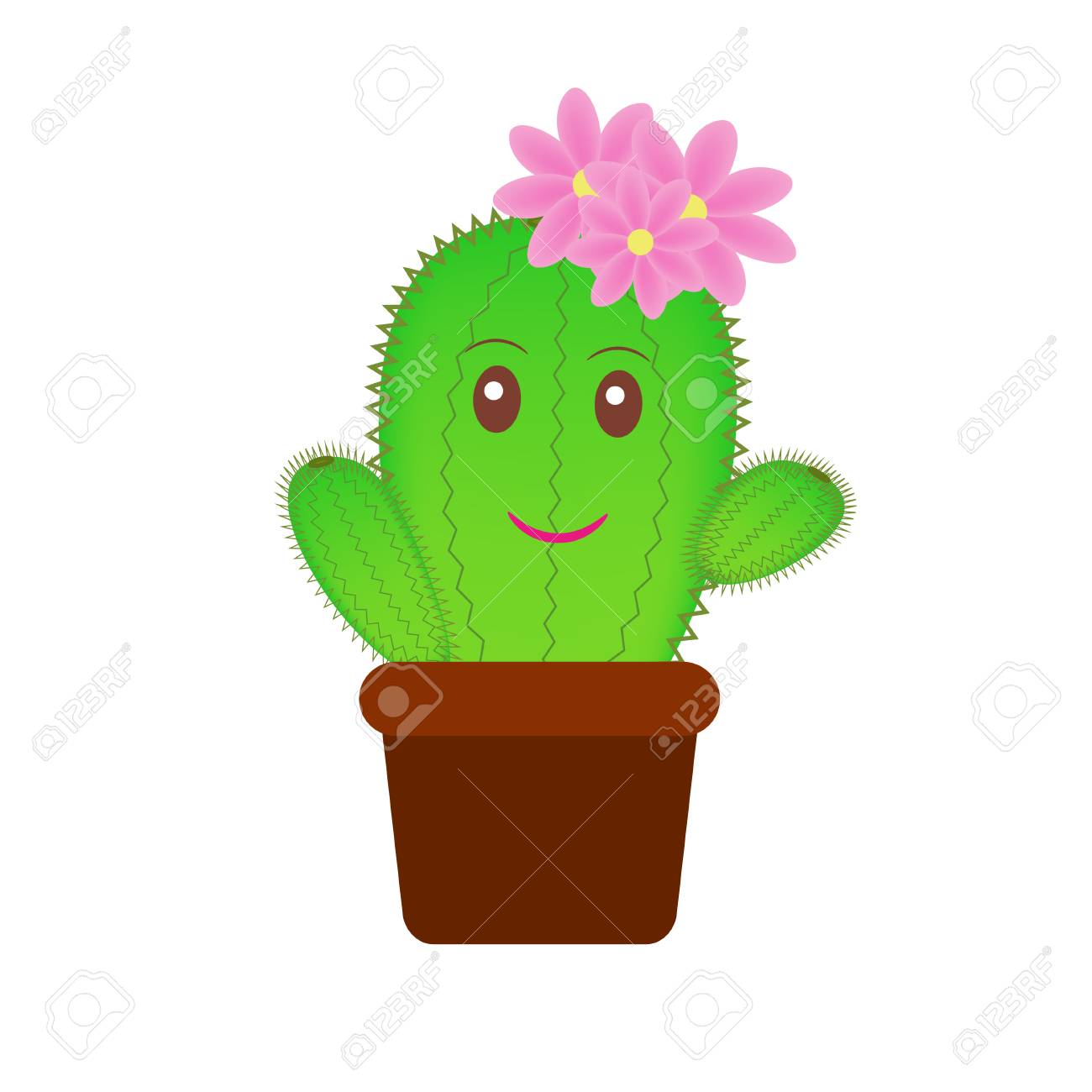 Cactus Family Cartoon Vector Royalty Free Cliparts Vectors And Stock Illustration Image 116209263