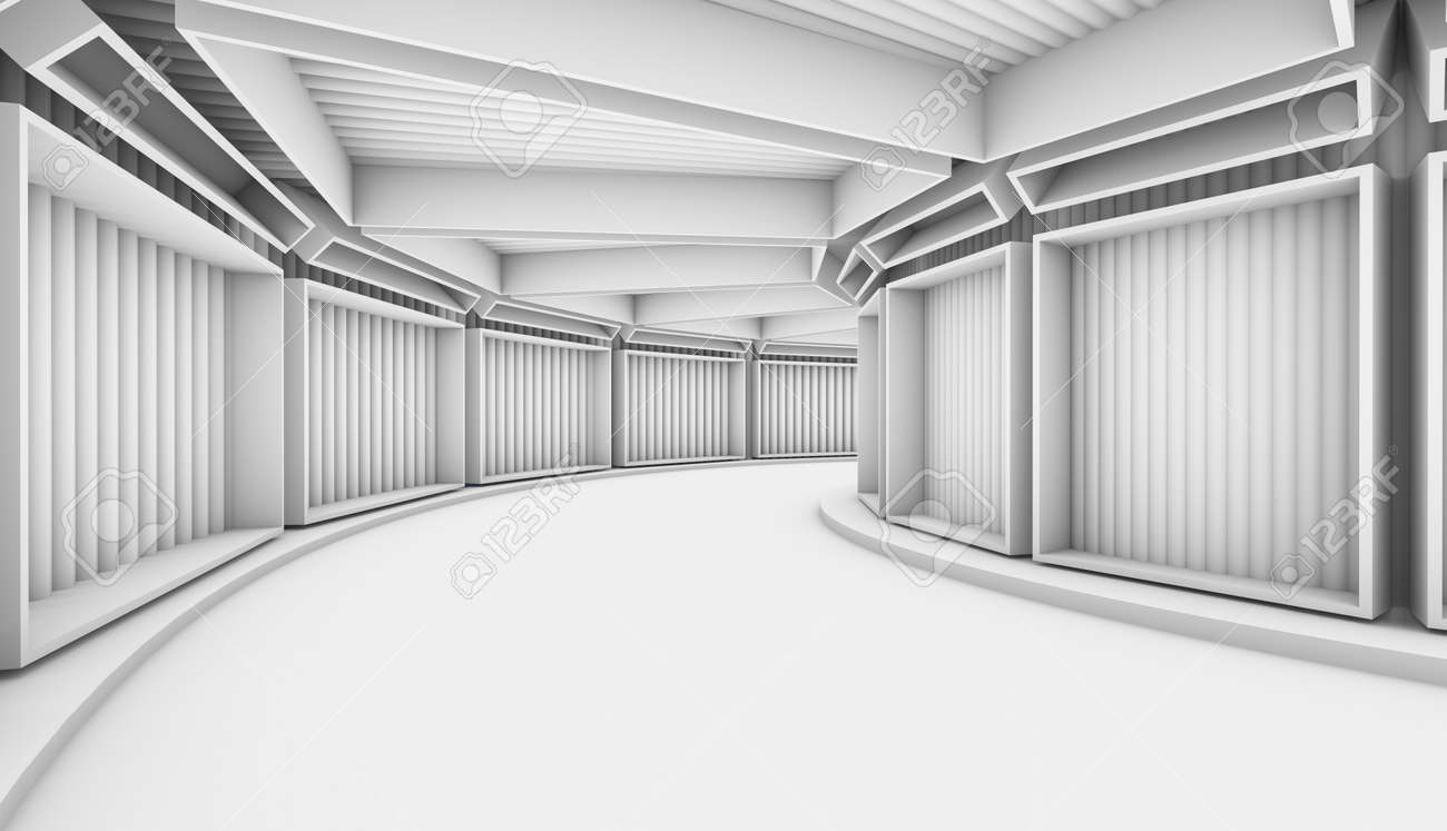 3D background. White Abstract Tunnel with blue rectangle windows. 3d Render illustration - 166409844 3D background. White Abstract Tunnel with blue rectangle windows. 3d Render illustration - 166409844