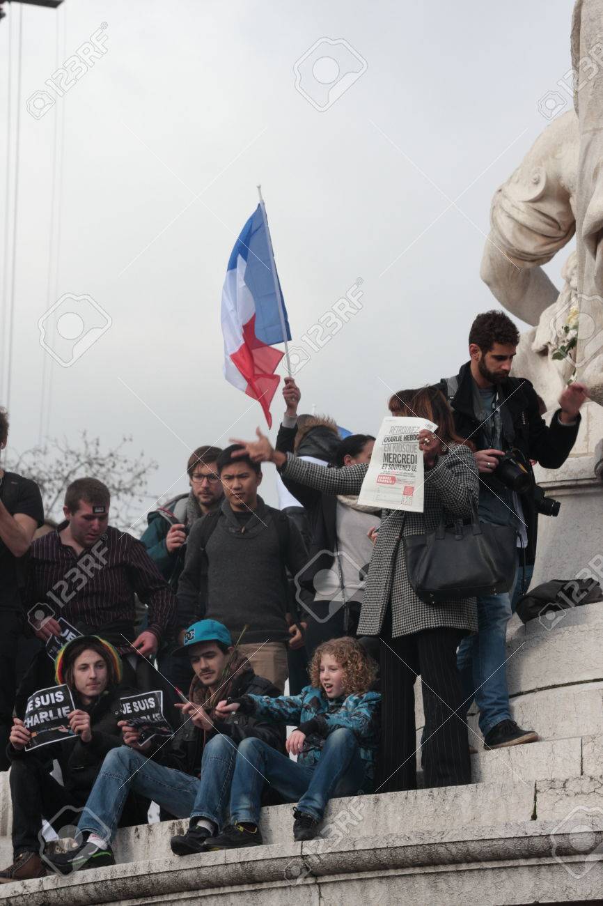 Manifestation On Republic Square In Paris Against Terrorism And Stock Photo Picture And Royalty Free Image Image 35437992