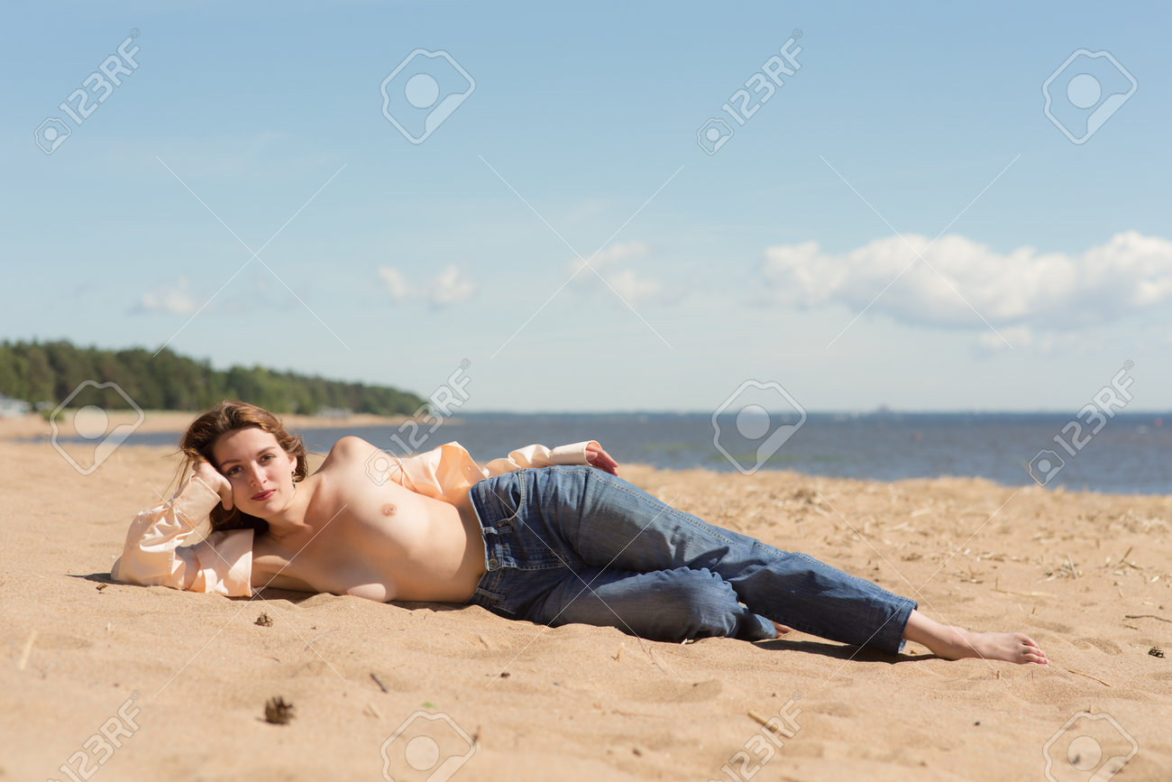 Naked Girl Lying On The Beach In Summer Stock Photo Picture And Naked Girl Lying On The Beach In Summer Stock Photo Picture And