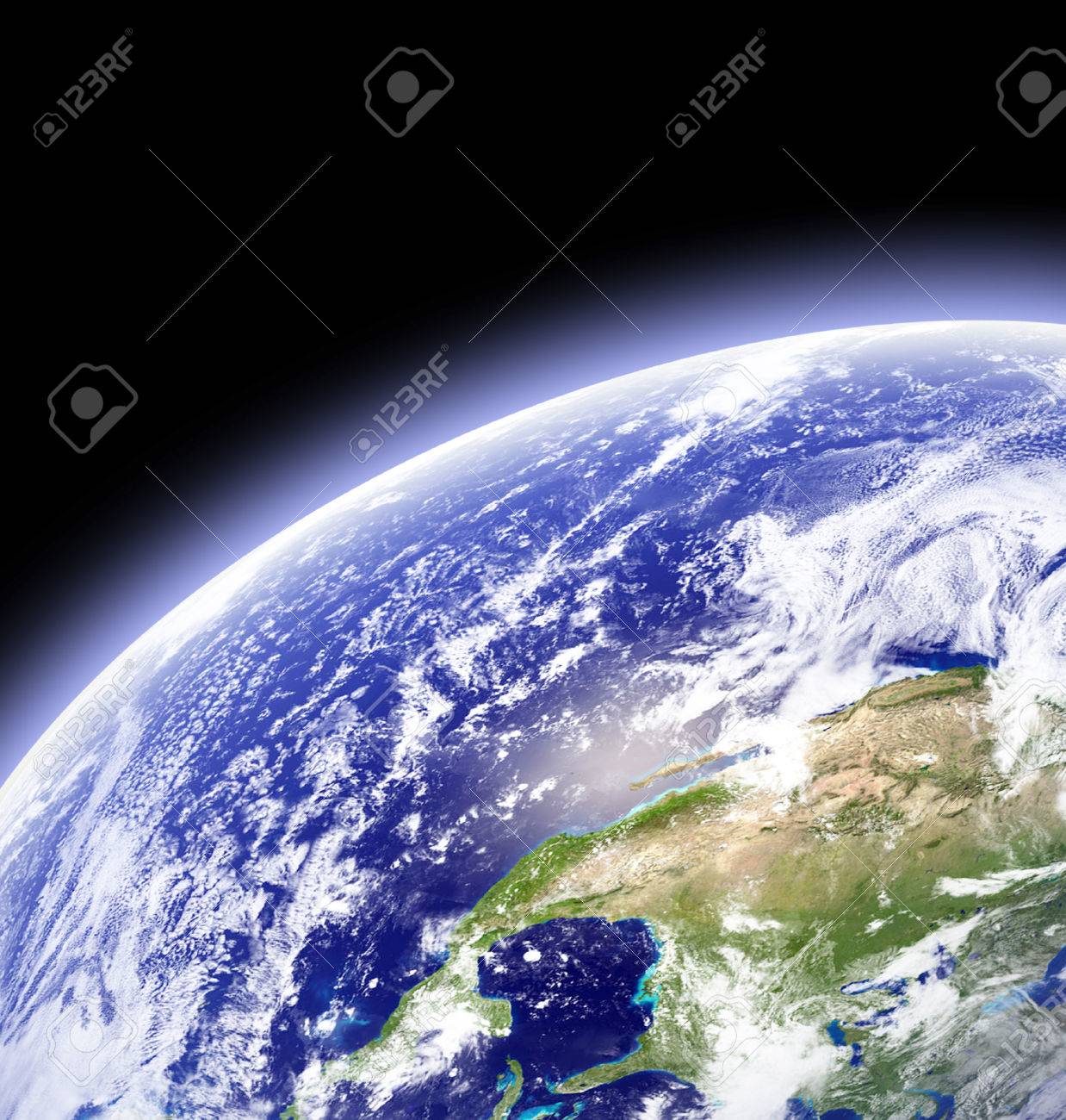 地球は宇宙から見たの写真素材・画像素材 Image 1726916