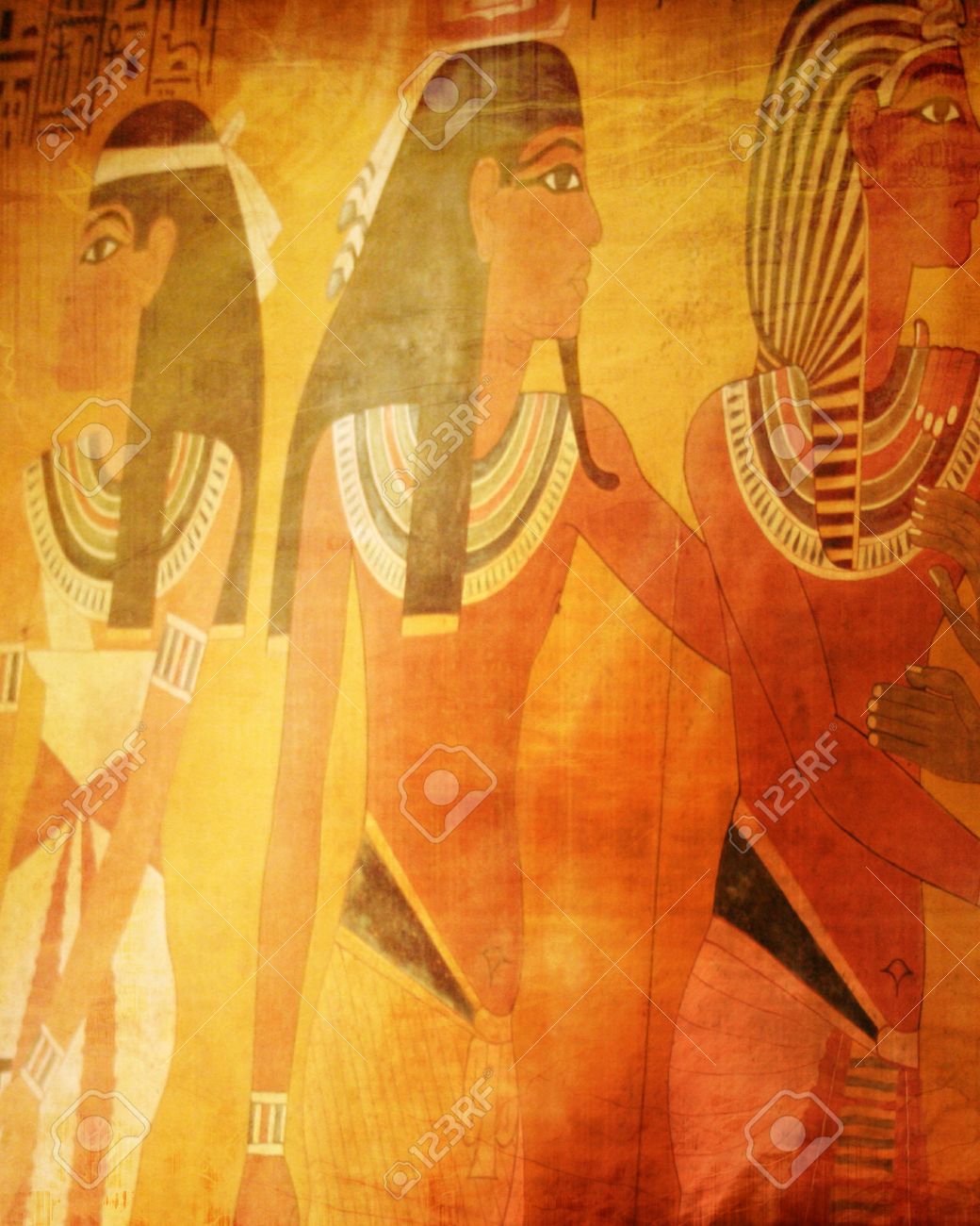 古代エジプト壁画風 ゴールドレリーフ】ピラミッド壁画