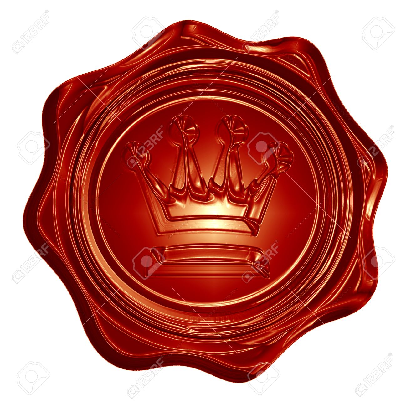 Royal Wax Seal With A Crown On It Stock Photo Picture And Royalty Free Image Image 23000036