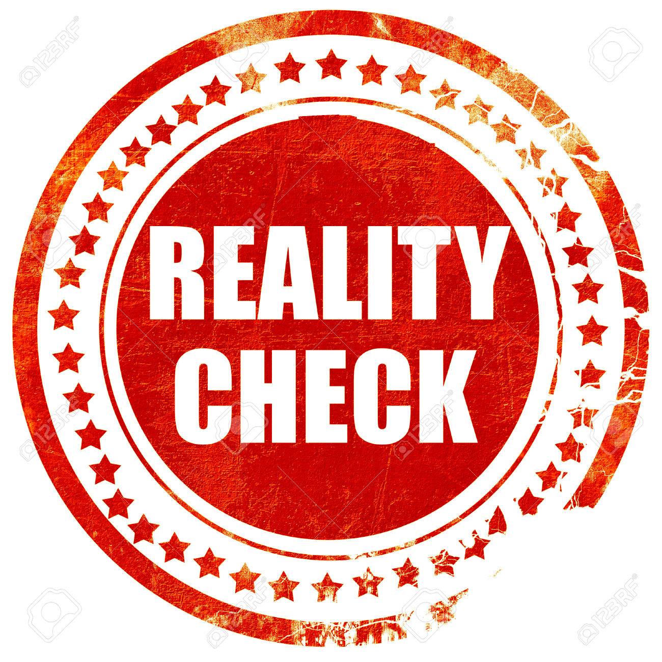 reality check, isolated red rubber stamp on a solid white background - 5492...