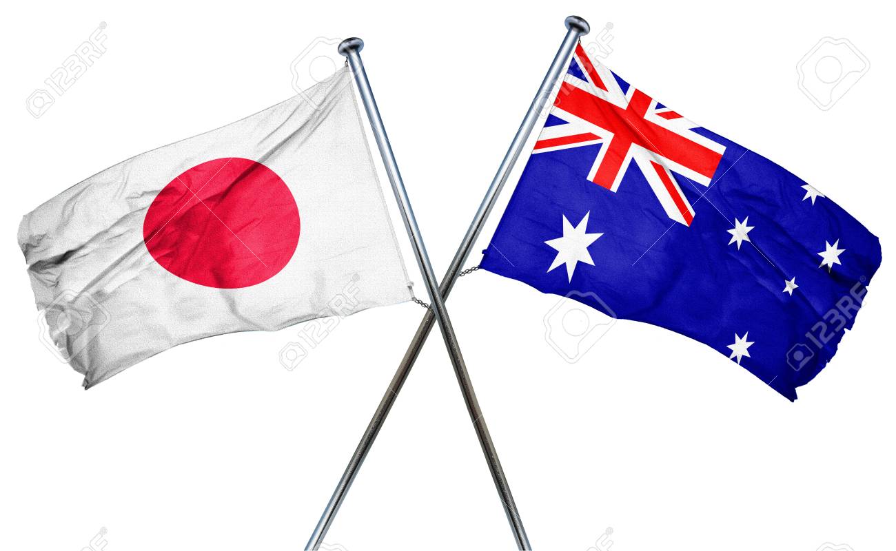 Flag Combined With Australian Flag Stock Photo, Picture And Royalty Free Image. 56714937.