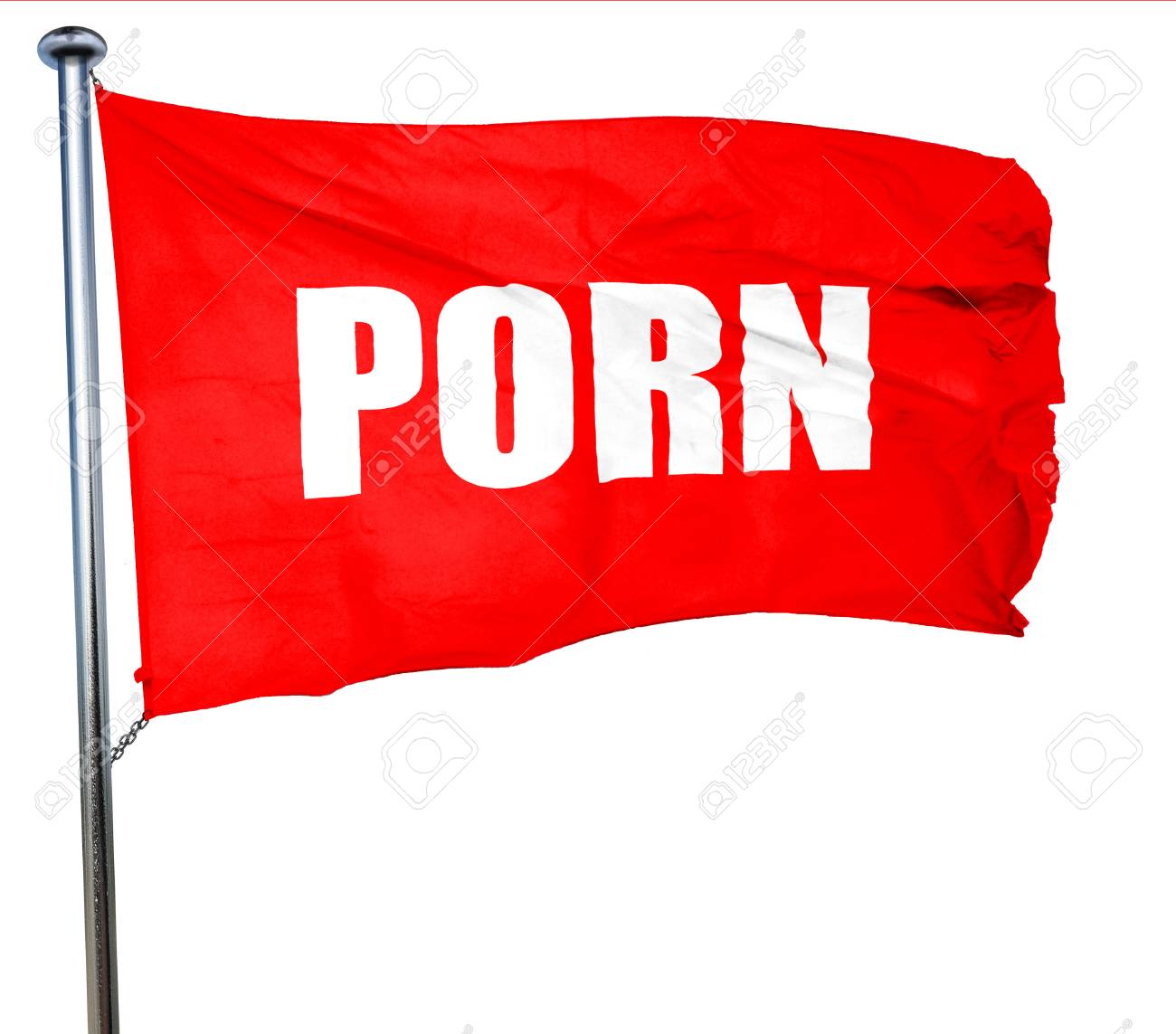 Pornografía, 3D, Una Bandera Roja Ondeando Fotos, retratos, imágenes y  fotografía de archivo libres de derecho. Image 57945981