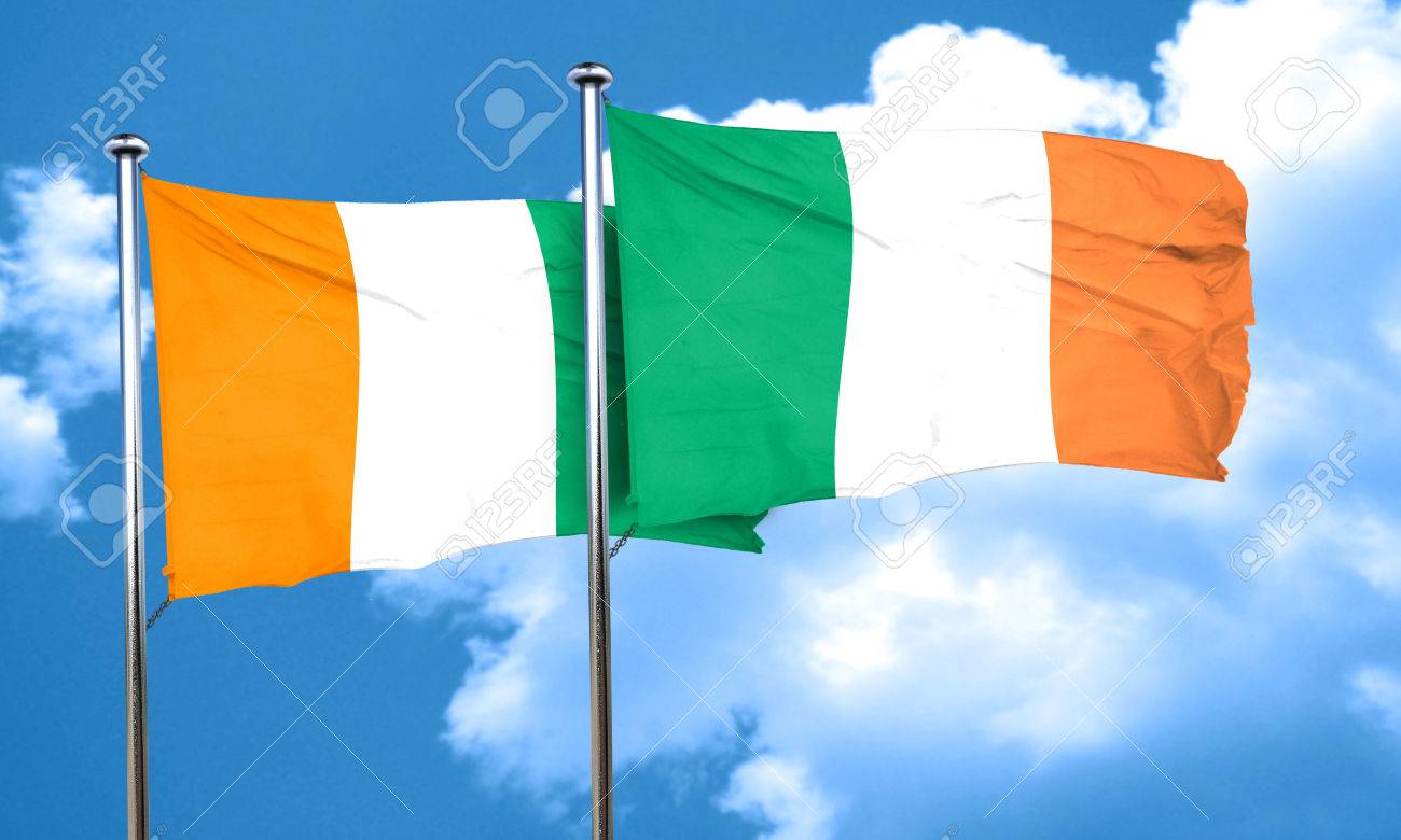 Bandera De Costa De Marfil E Irlanda Ivory Coast Flag With Ireland Flag, 3D Rendering Stock Photo, Picture And  Royalty Free Image. Image 58010385.